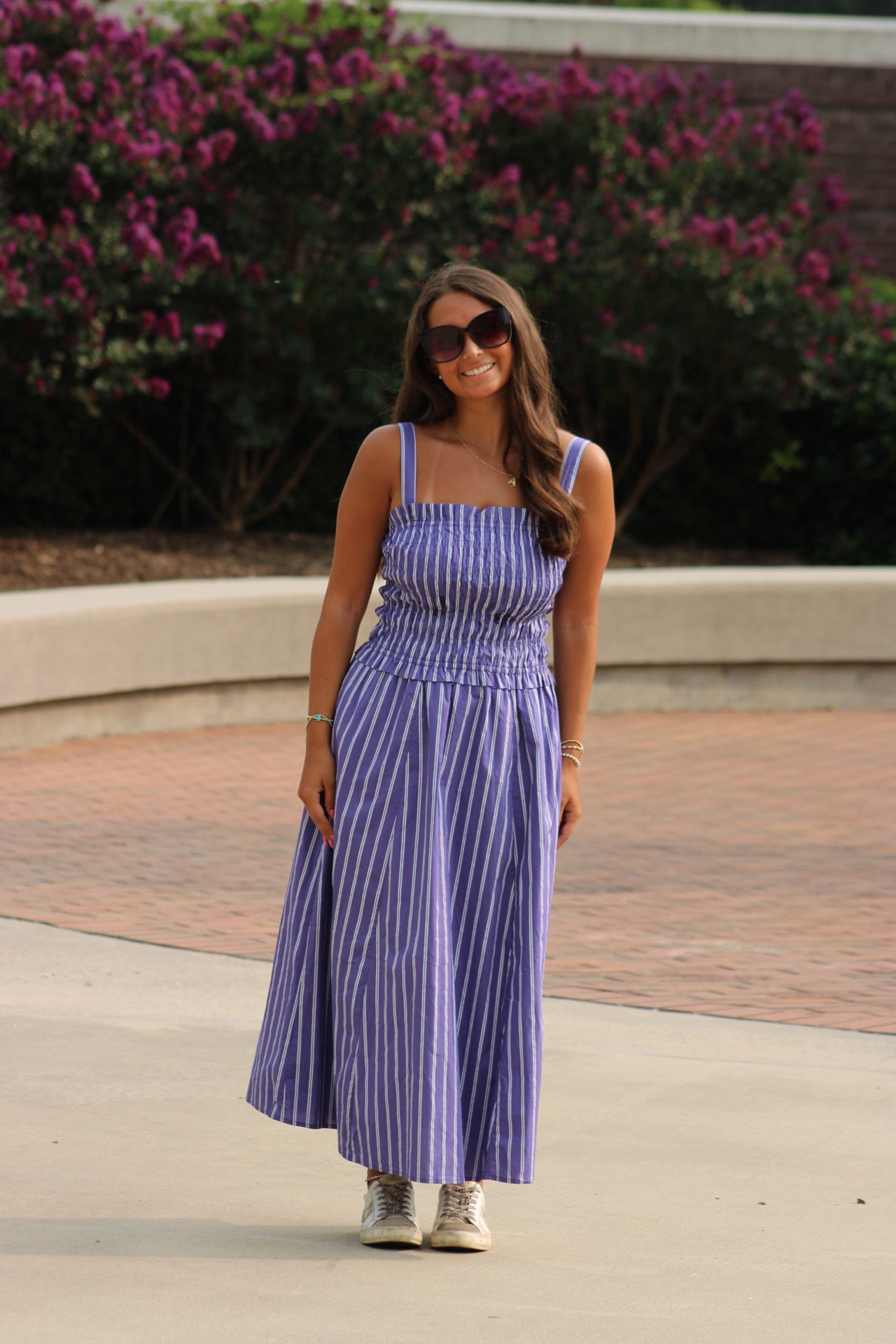 Tailgate Time Midi Dress - Purple