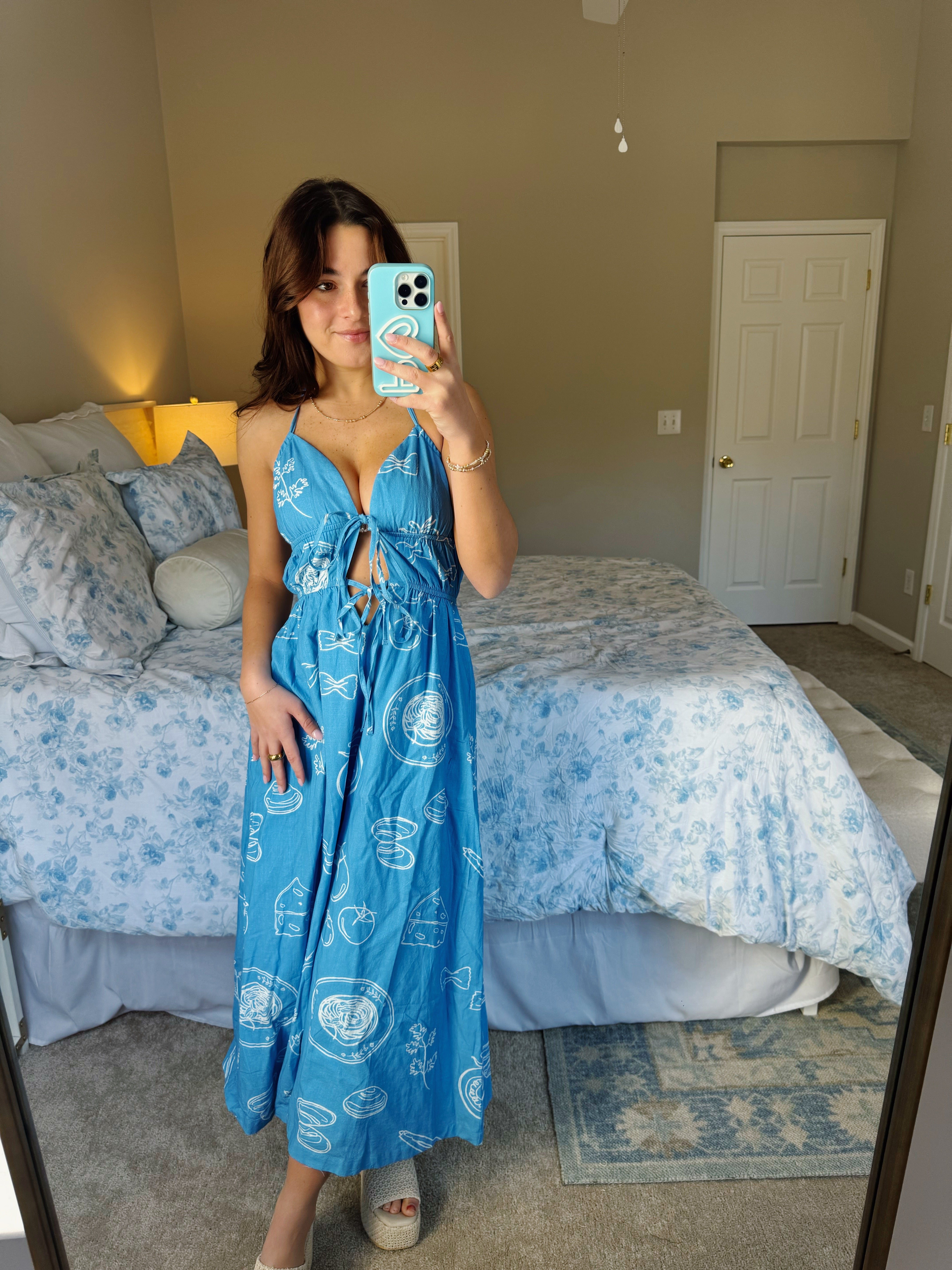 Summer Romance Maxi Dress - Capri Blue