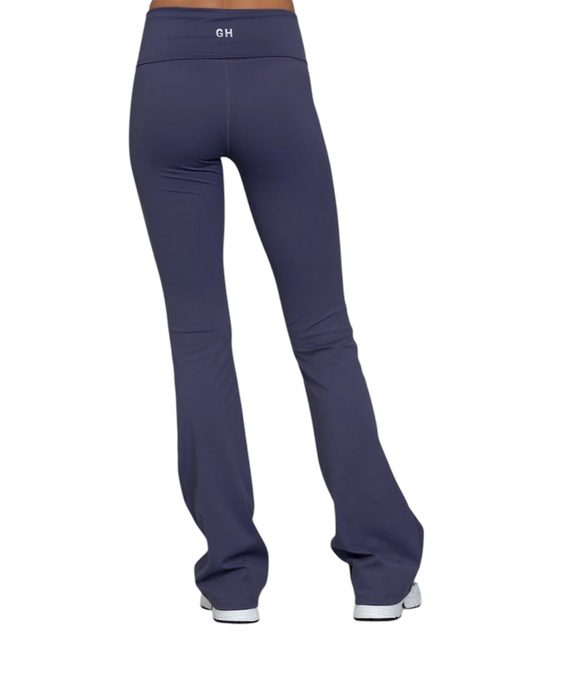 Gold Hinge Essential Foldover Flare Pants - Pale Indigo