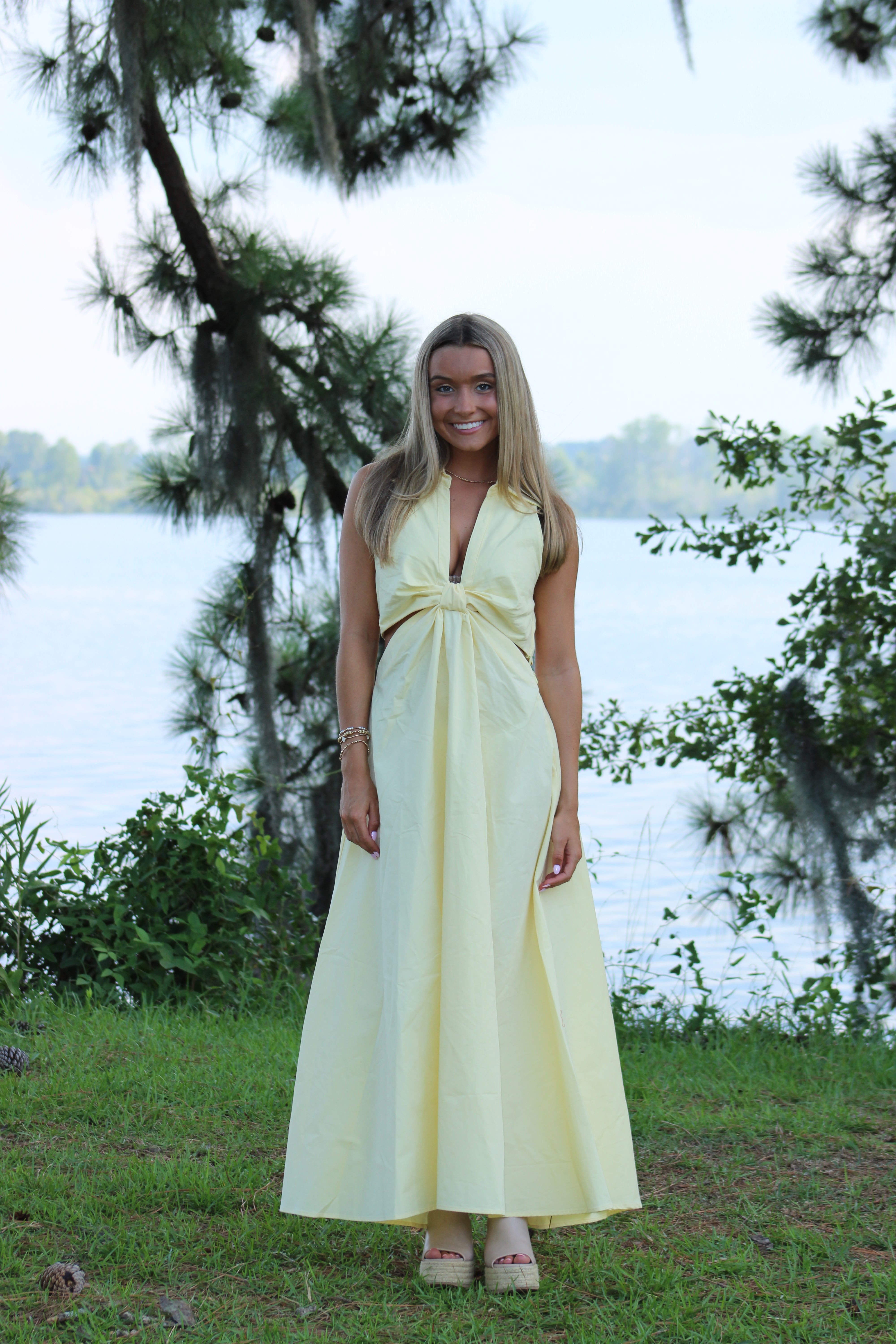 Electric Love Midi Dress - Buttercream