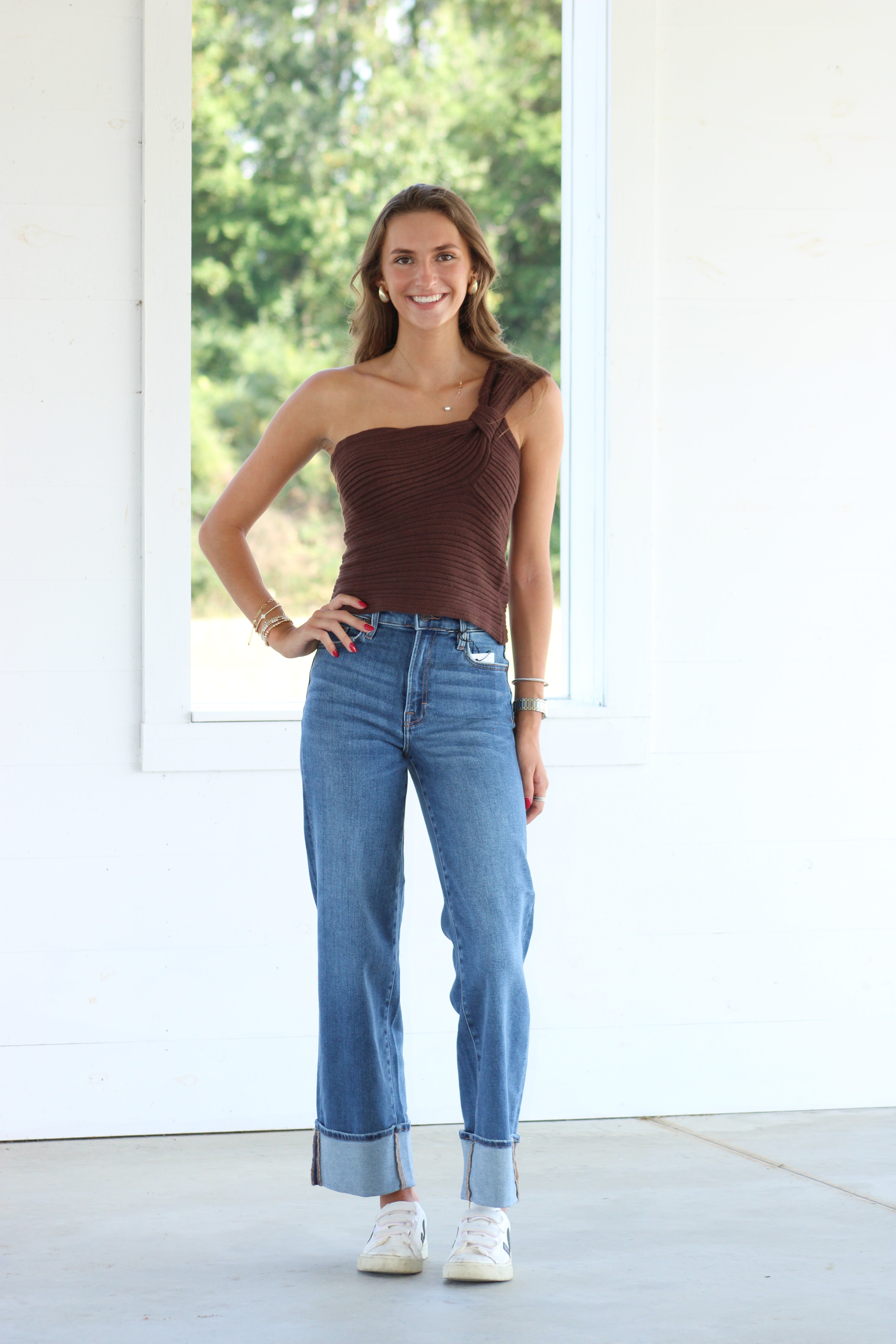 Tara Knit Top - Brown