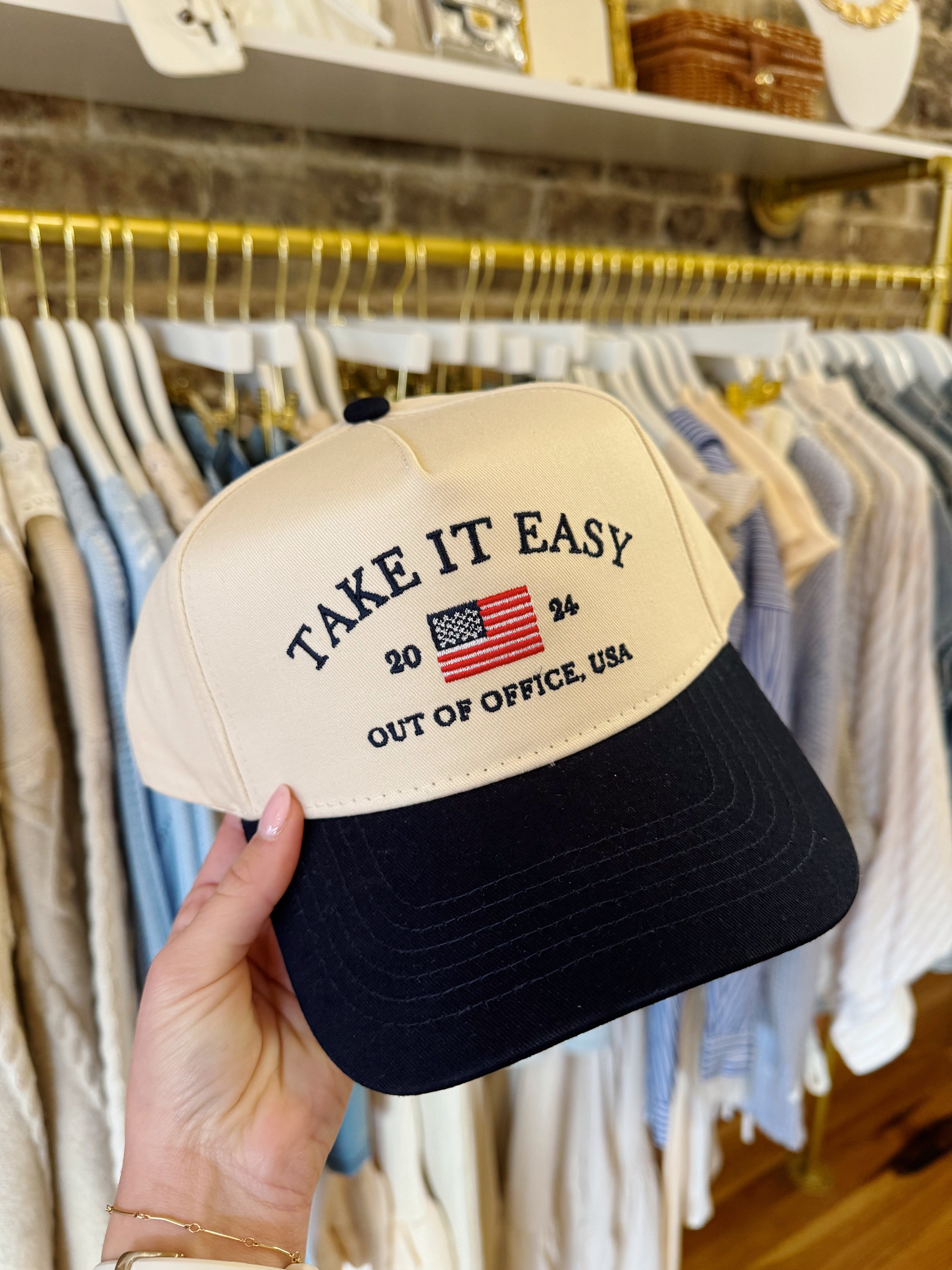 Take It Easy Vintage Hat - Navy