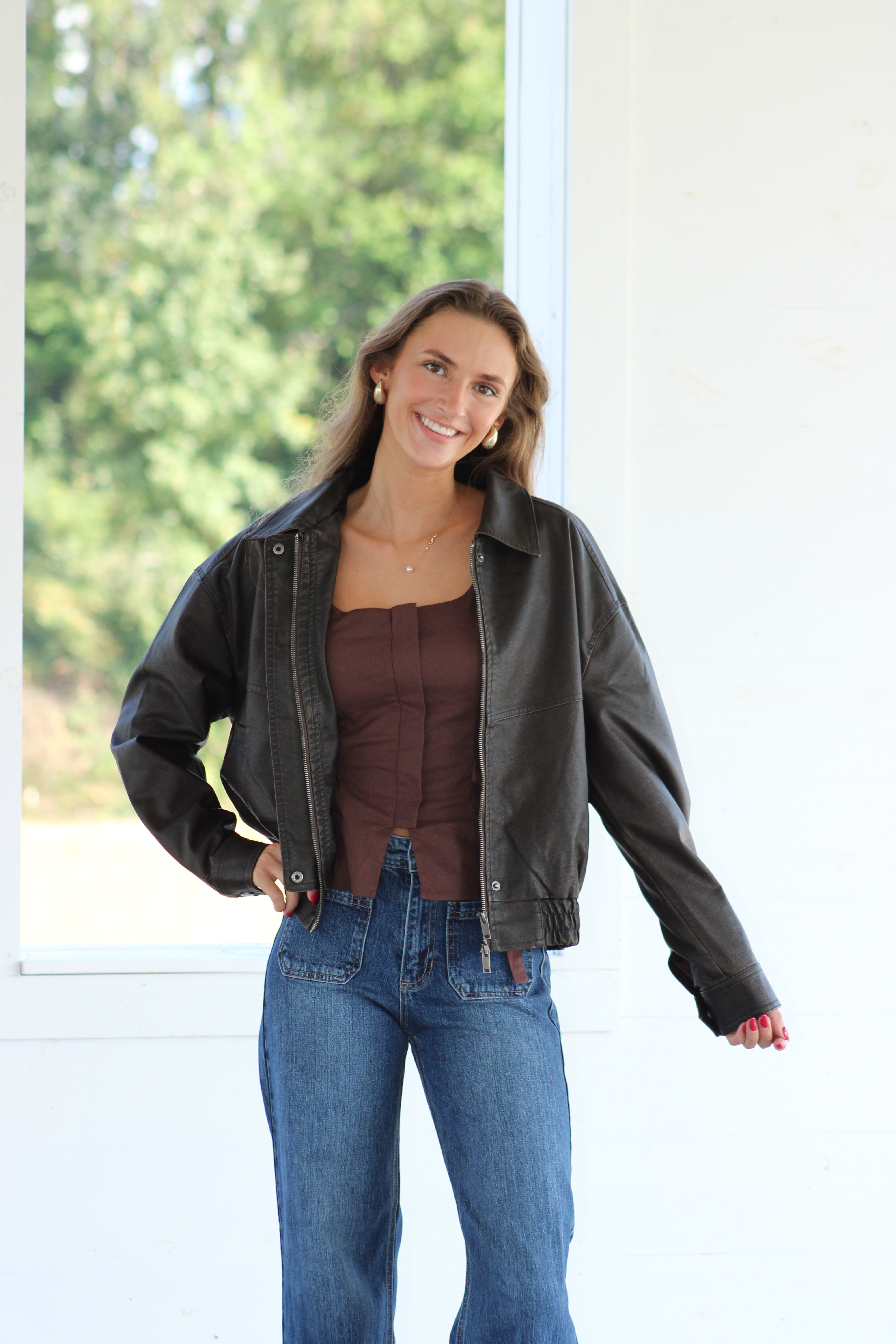 Nightfall Leather Jacket - Brown