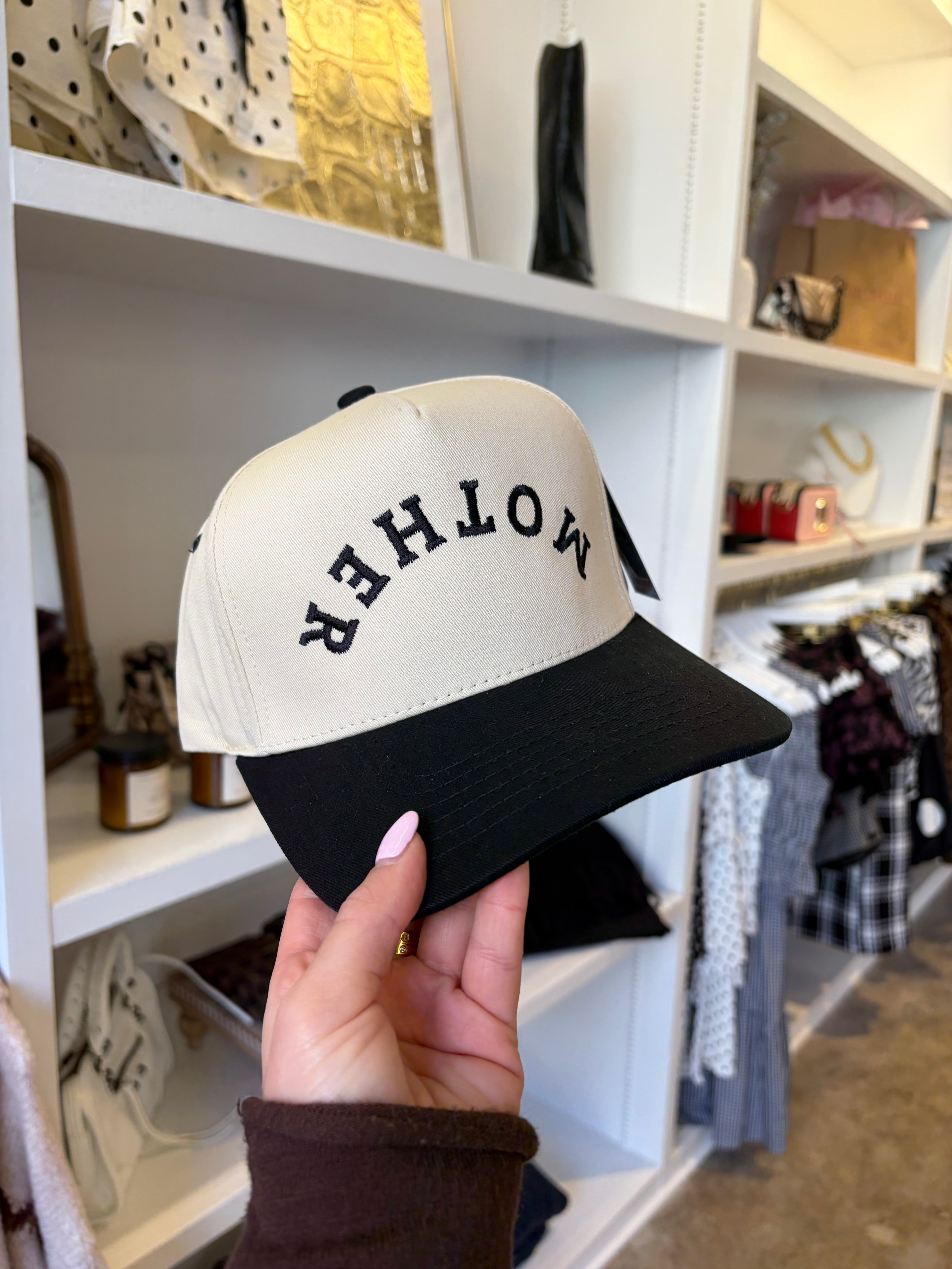 MOTHER Embroidered Hat - Black