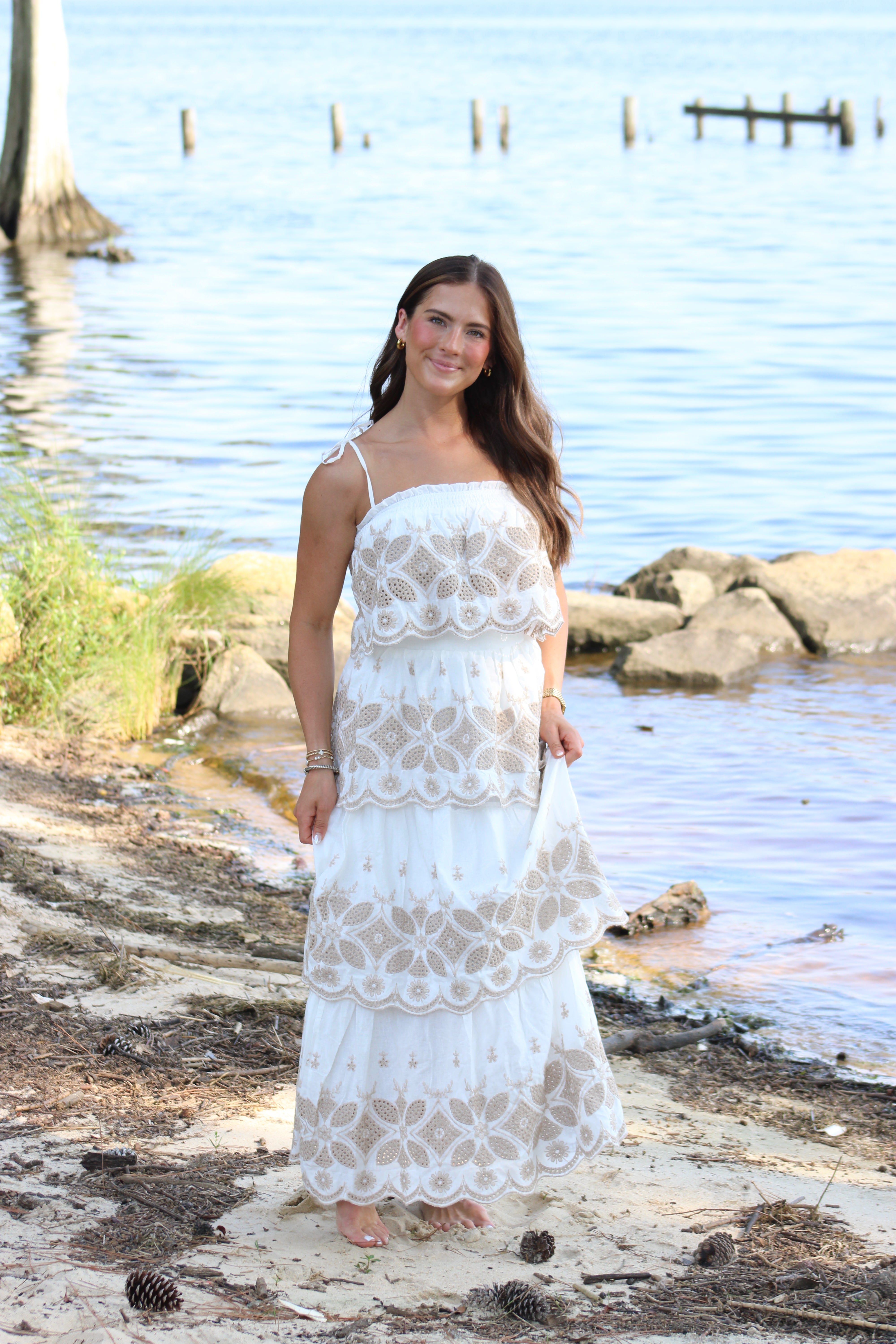 April Maxi Skirt Set - Off White