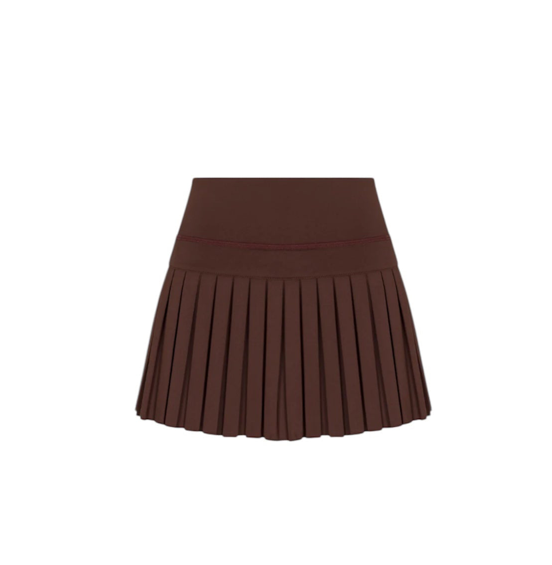 Gold Hinge Pleated Tennis Skirt - Brown