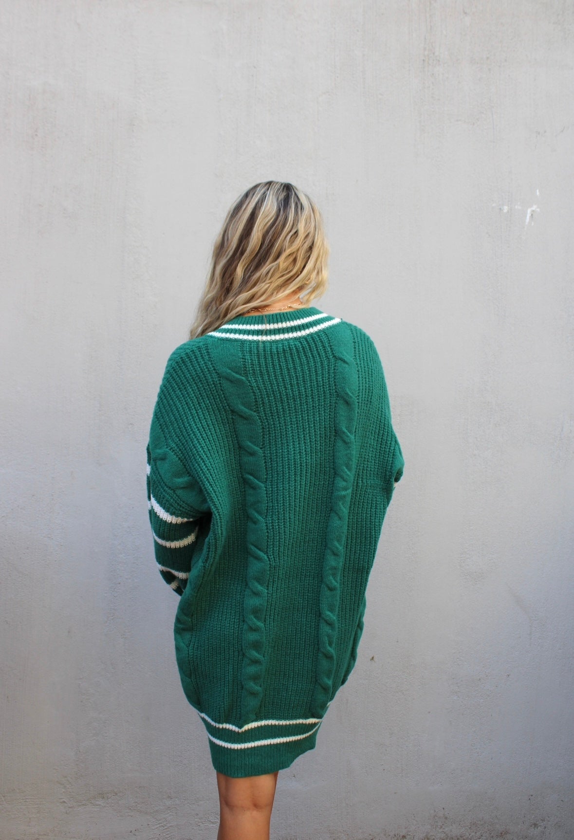 Old School Sweater Dress - Green