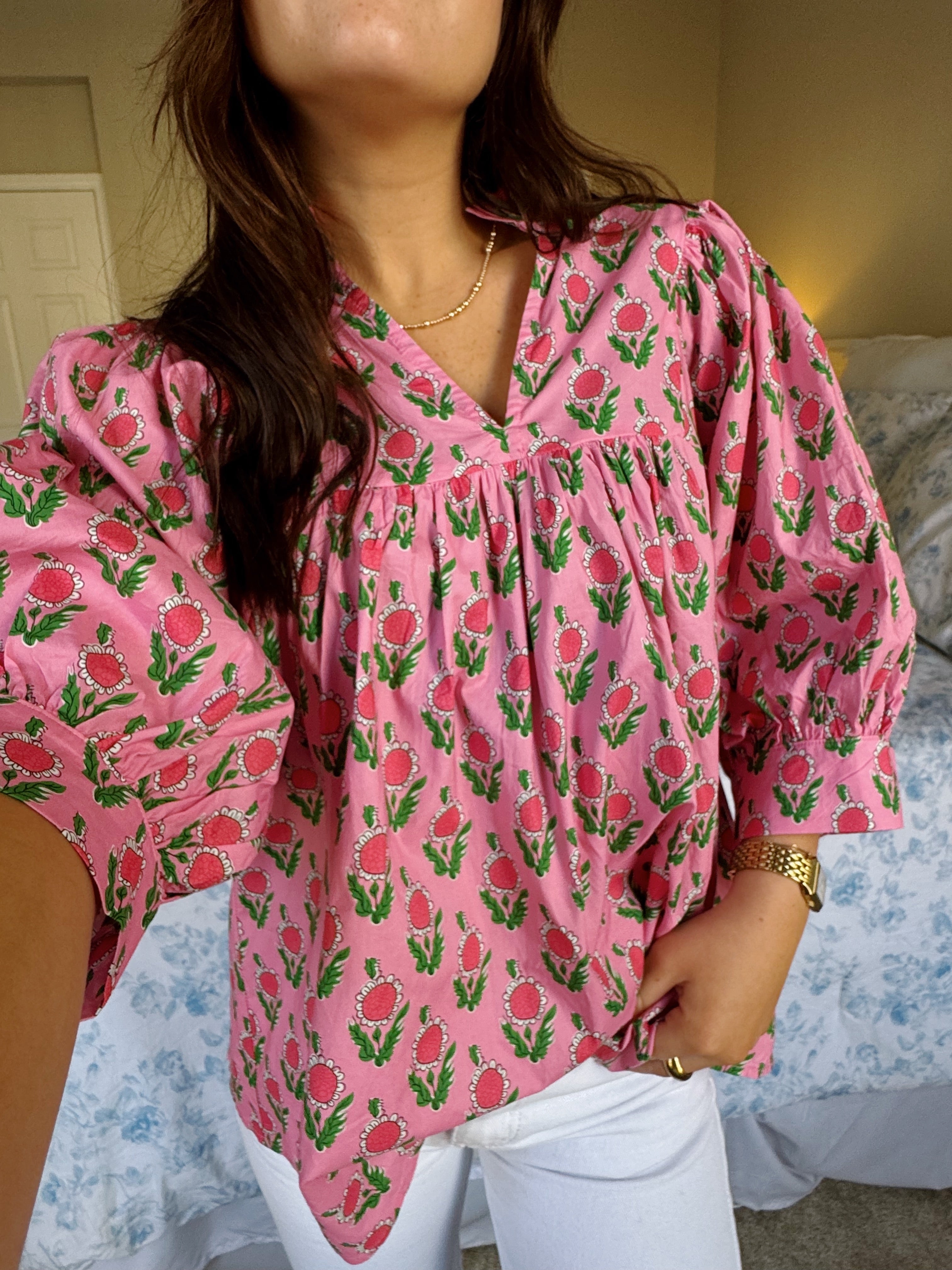 Bed Of Roses Top - Pink