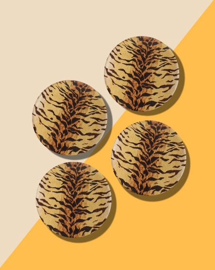 Bengal Print Coasters (Set Of 2)