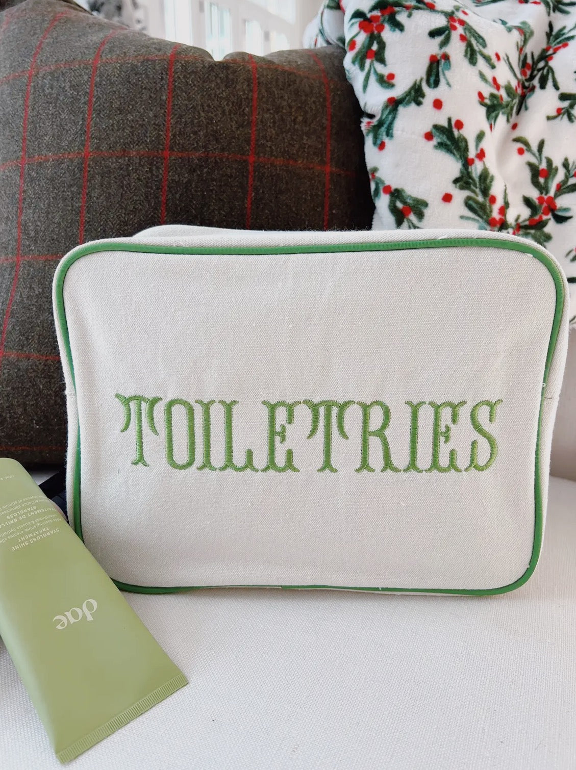 Toiletries Embroidered Xl Travel Bag - Green