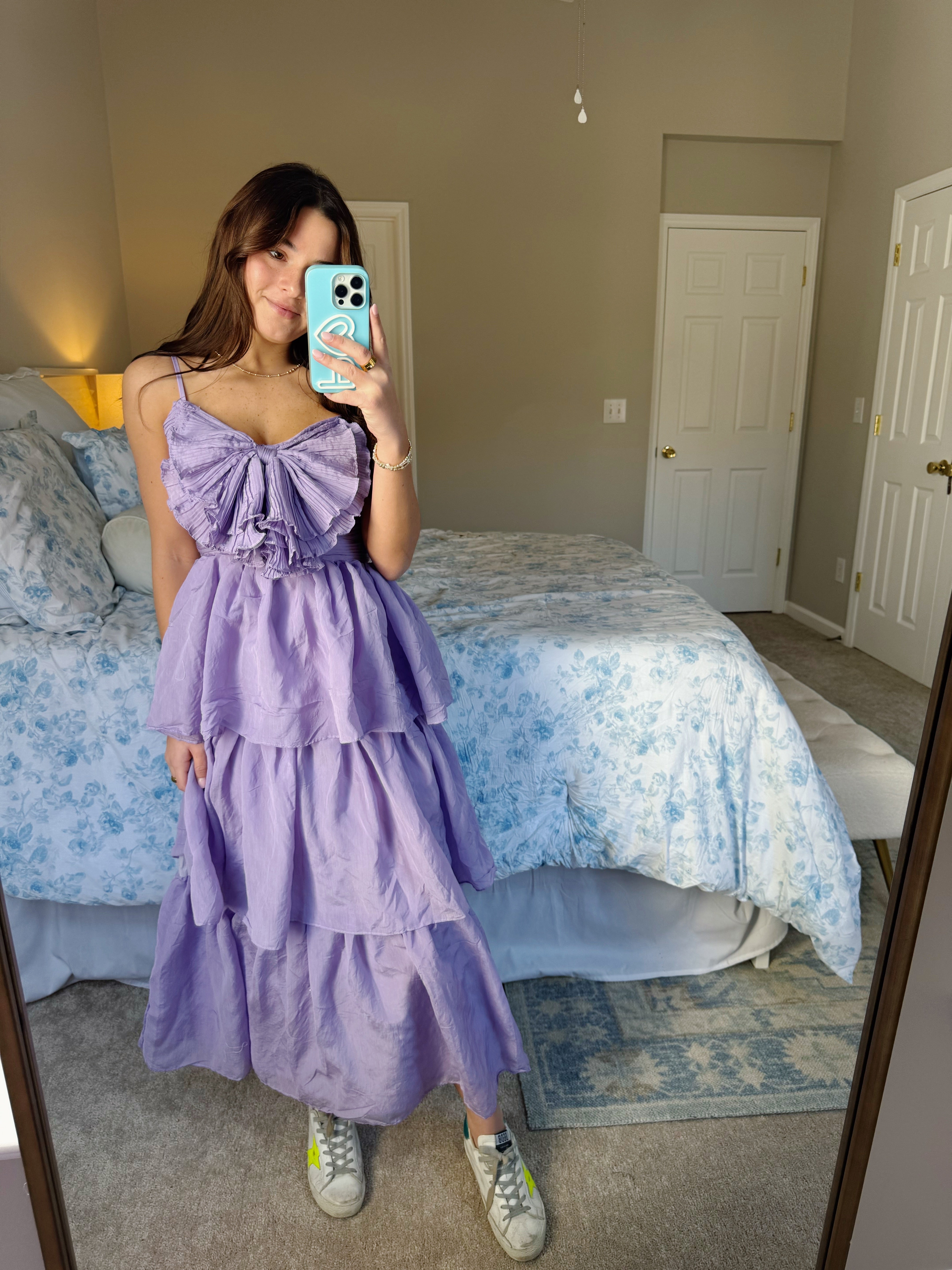 Lavender Haze Maxi Tiered Dress - Lilac