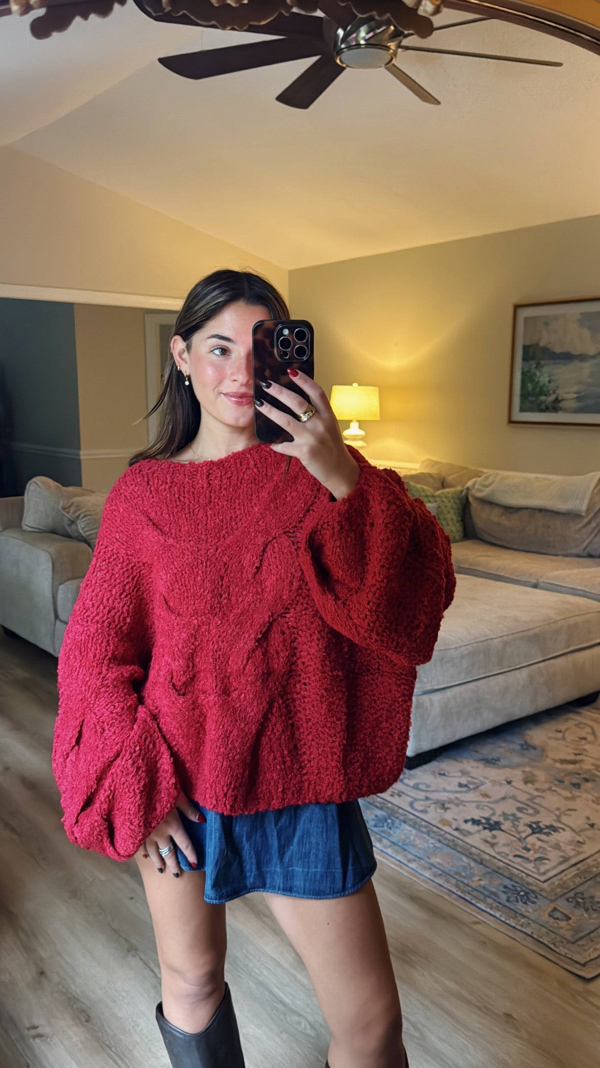 Jamie Knit Sweater - Scarlet