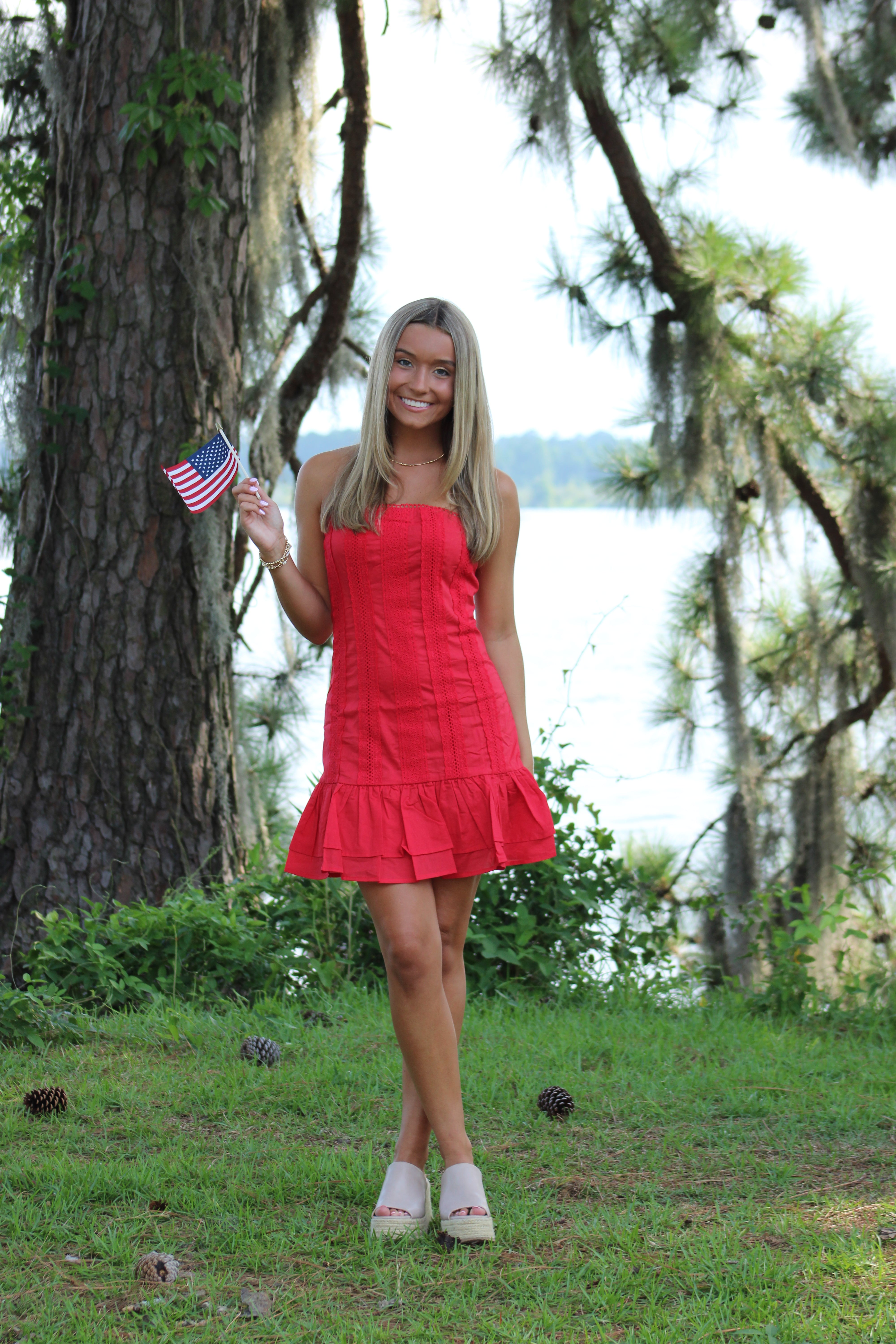 Paint It Red Mini Dress - Red