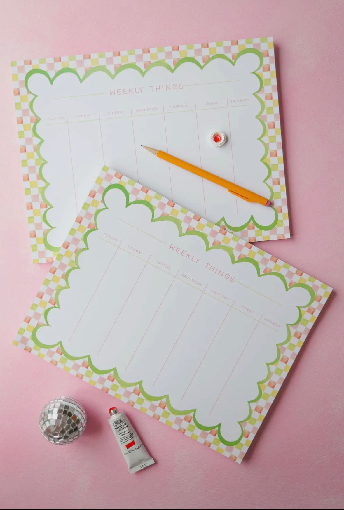Whimsical Weekly Things Checker Print Notepad