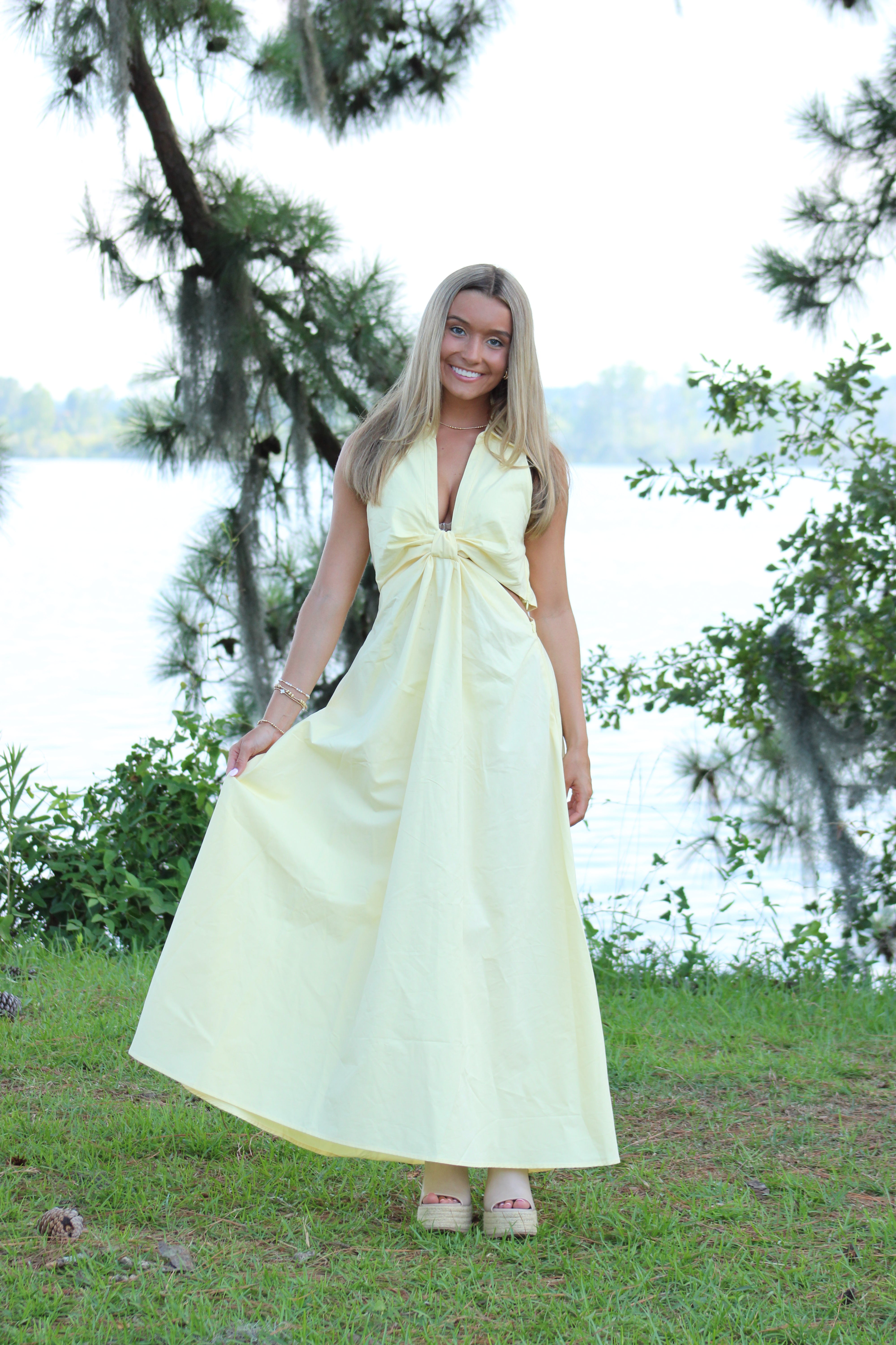 Electric Love Midi Dress - Buttercream