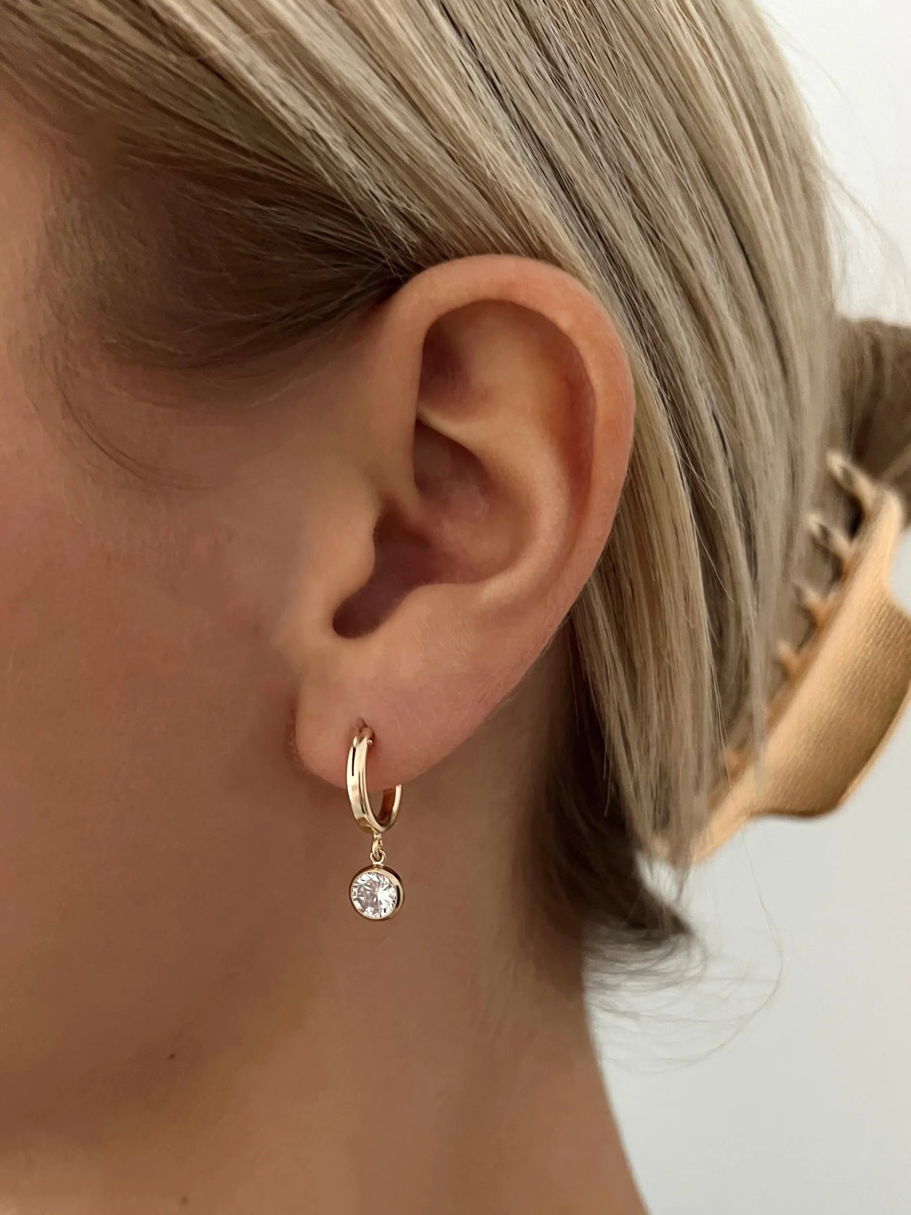 Sonia Mini Diamond Huggies