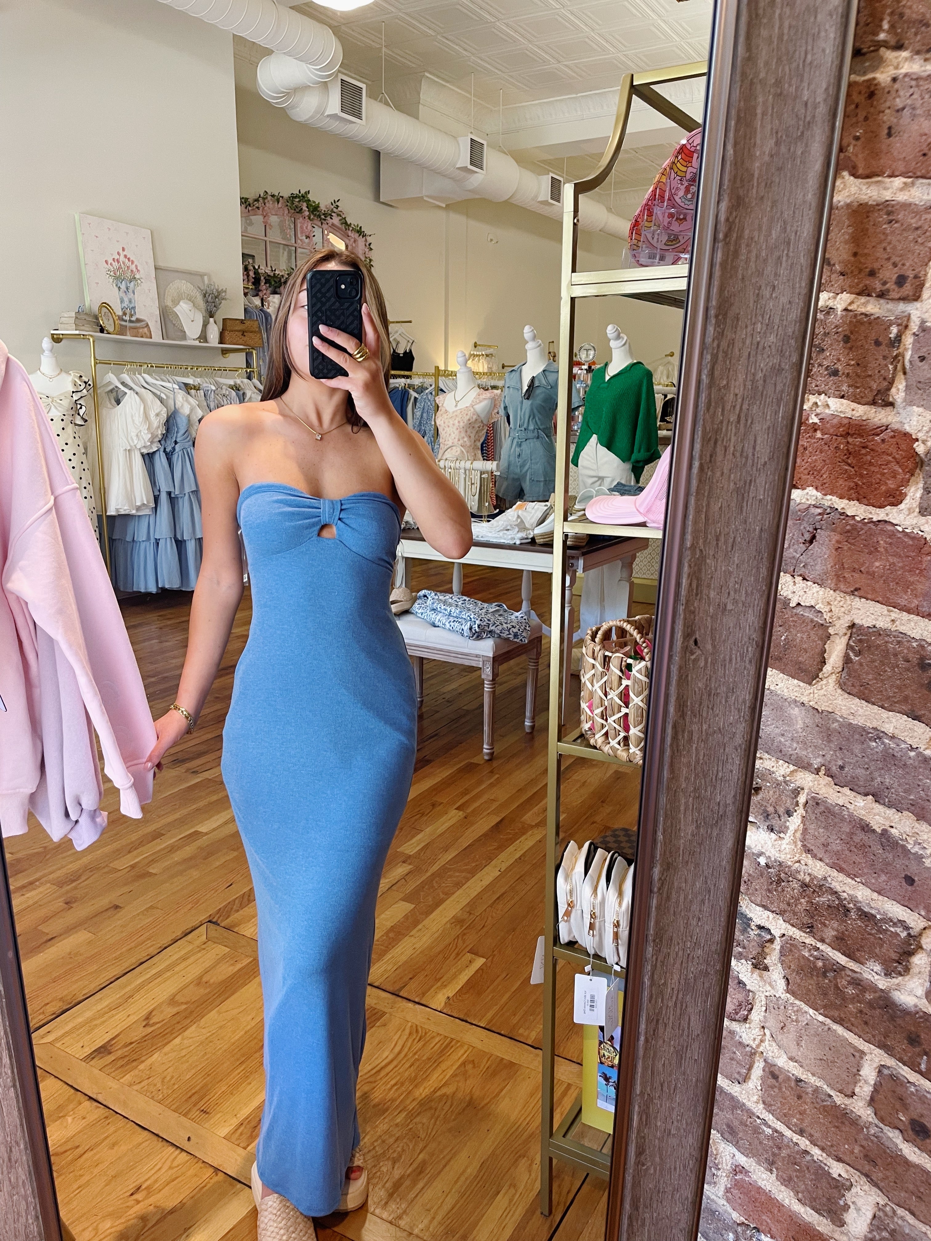 Sydney Midi Dress - Blue