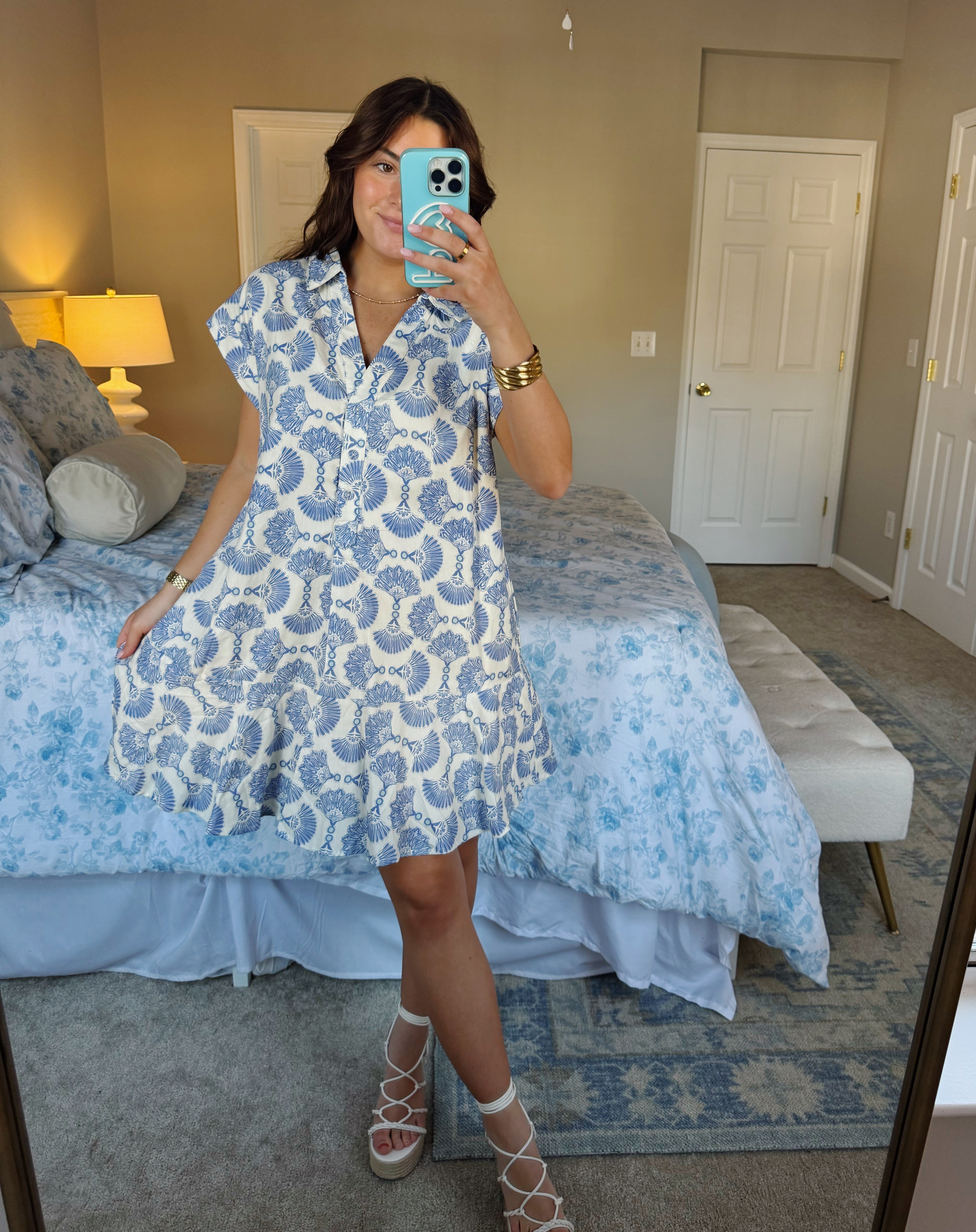 Meet Me By The Shore Dress - Blue