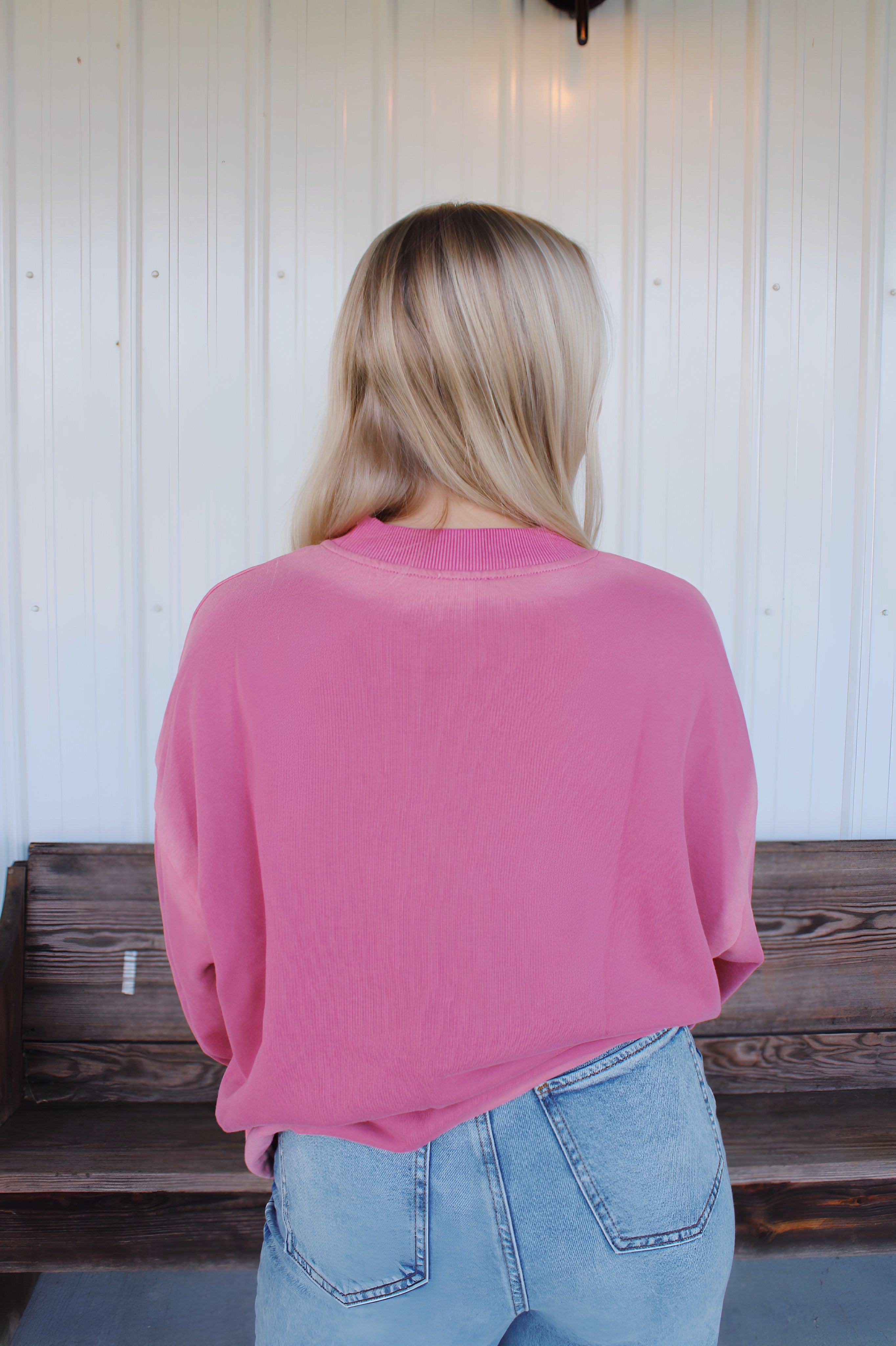 Karma Oversized Sweatshirt - Pink