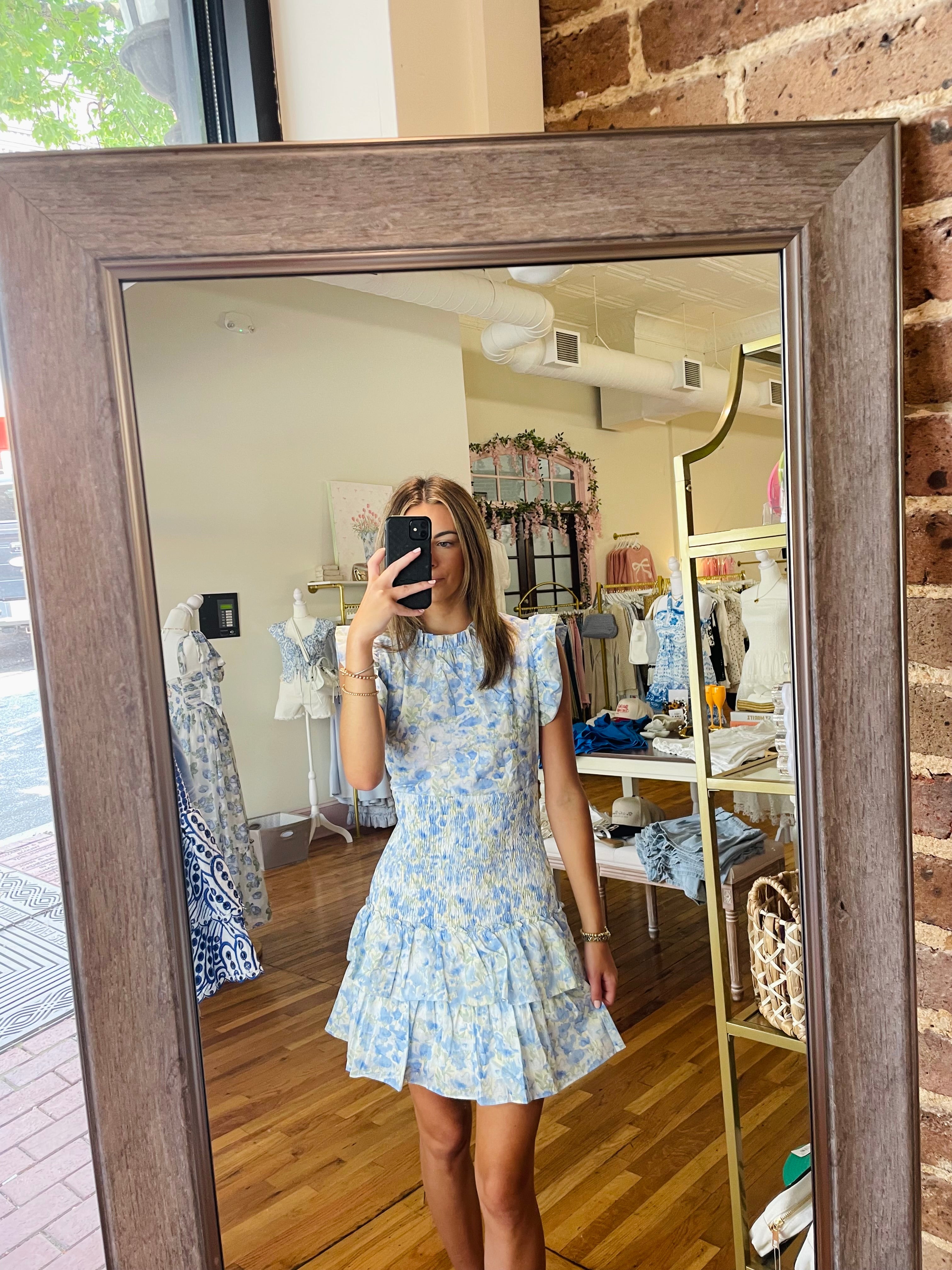 Shelby Dress - Blue Floral