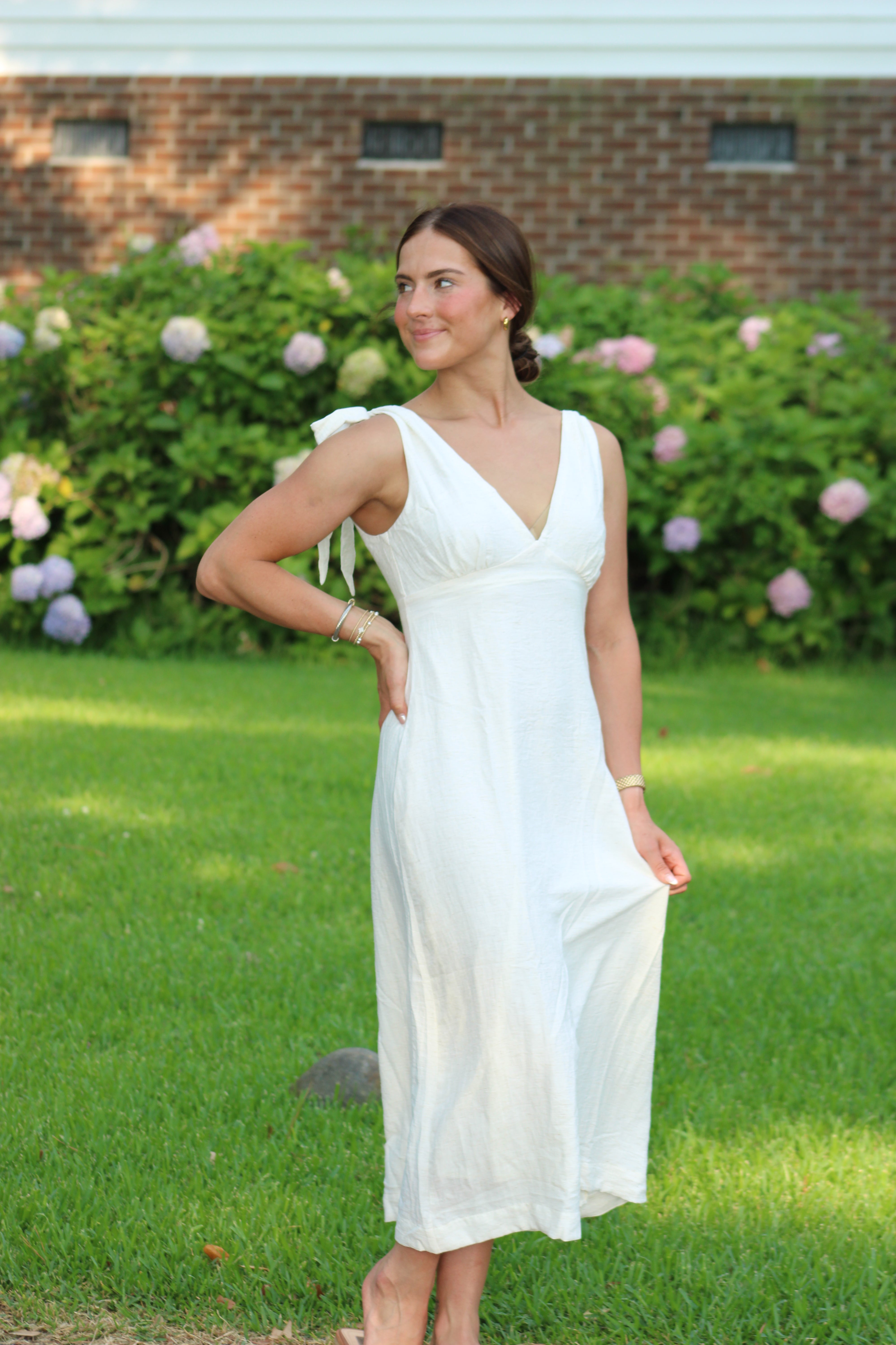 Beach Breeze Midi Dress - Oatmeal