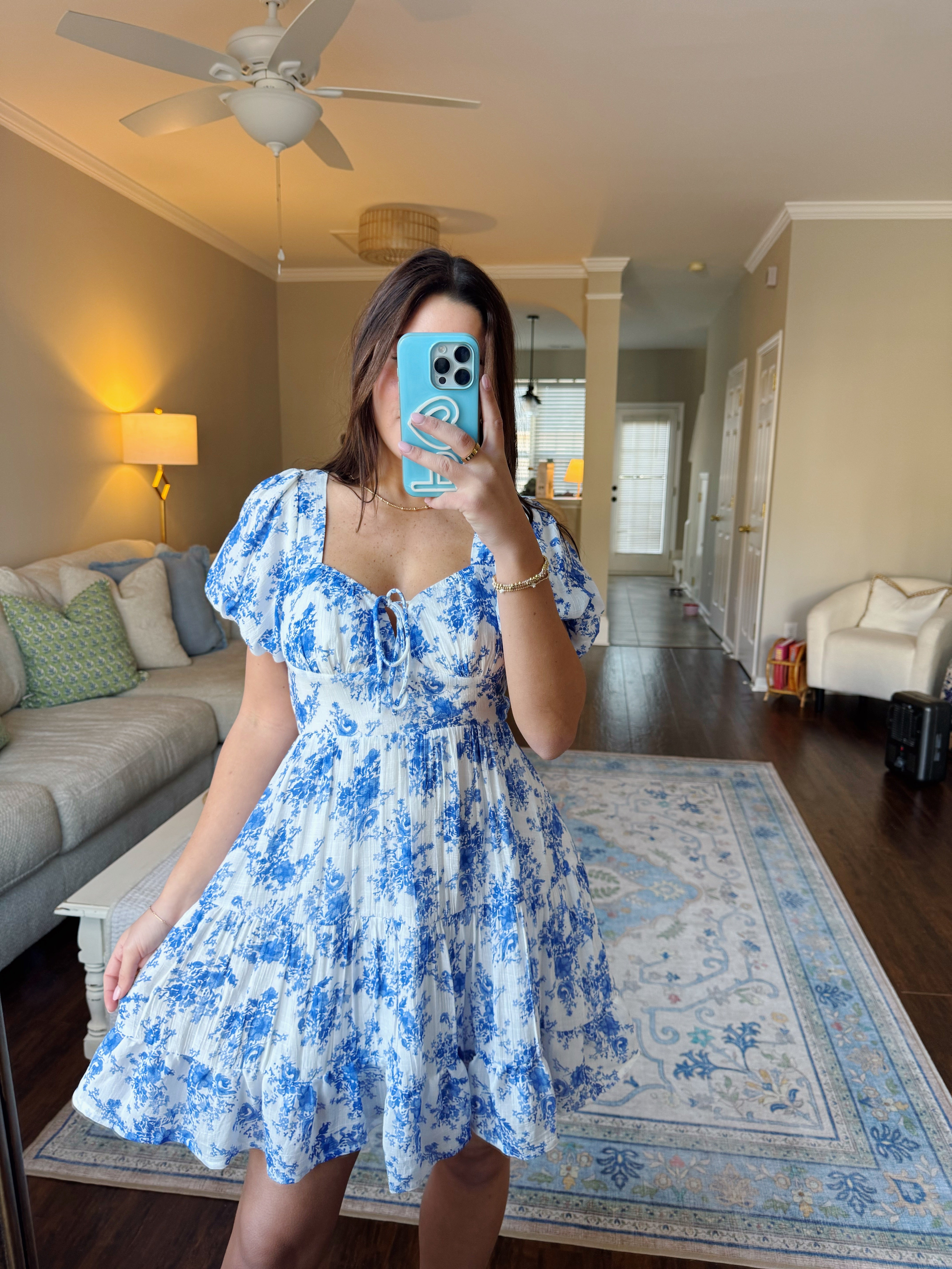 Sadie Dress - Blue Floral