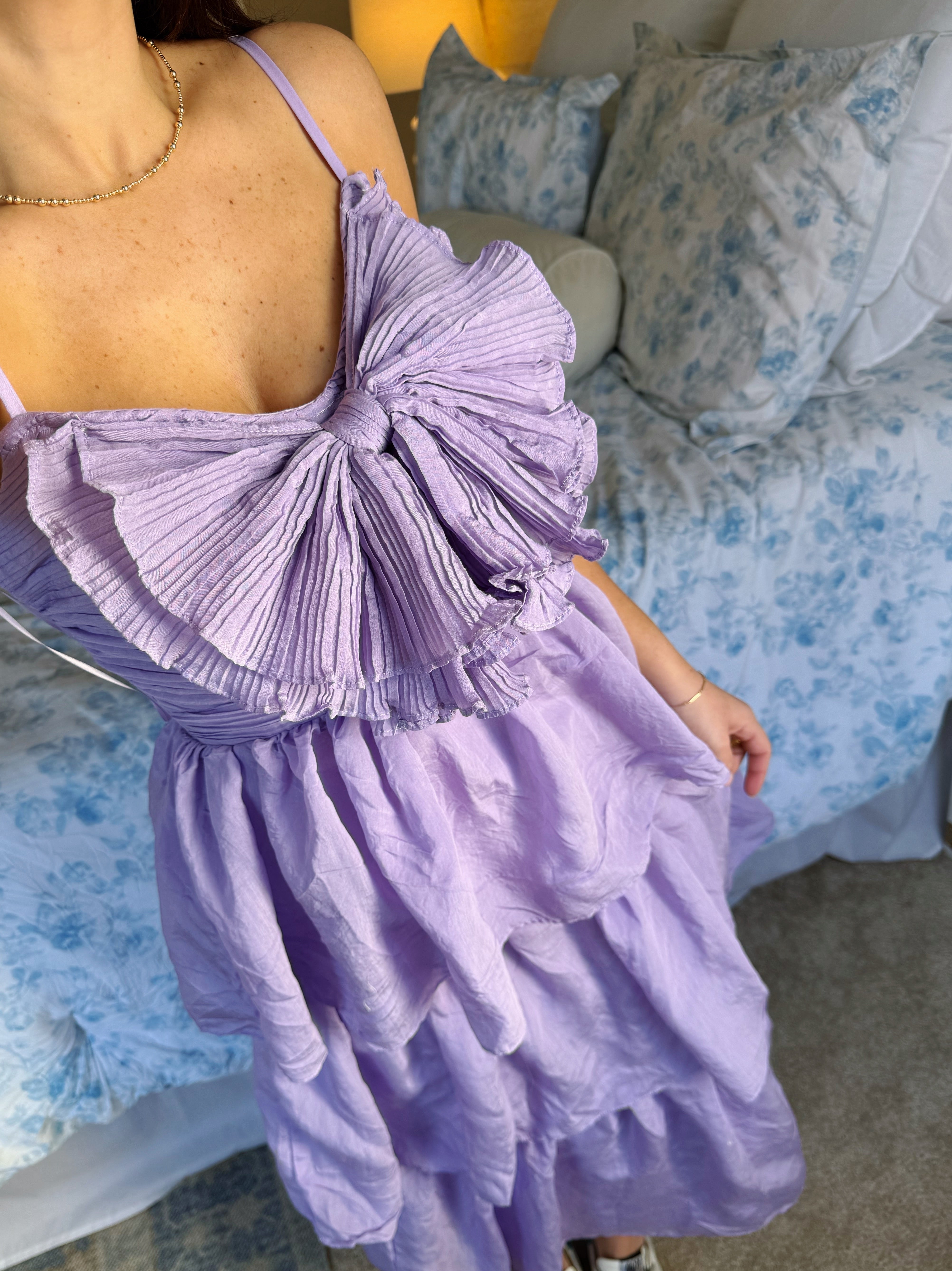 Lavender Haze Maxi Tiered Dress - Lilac