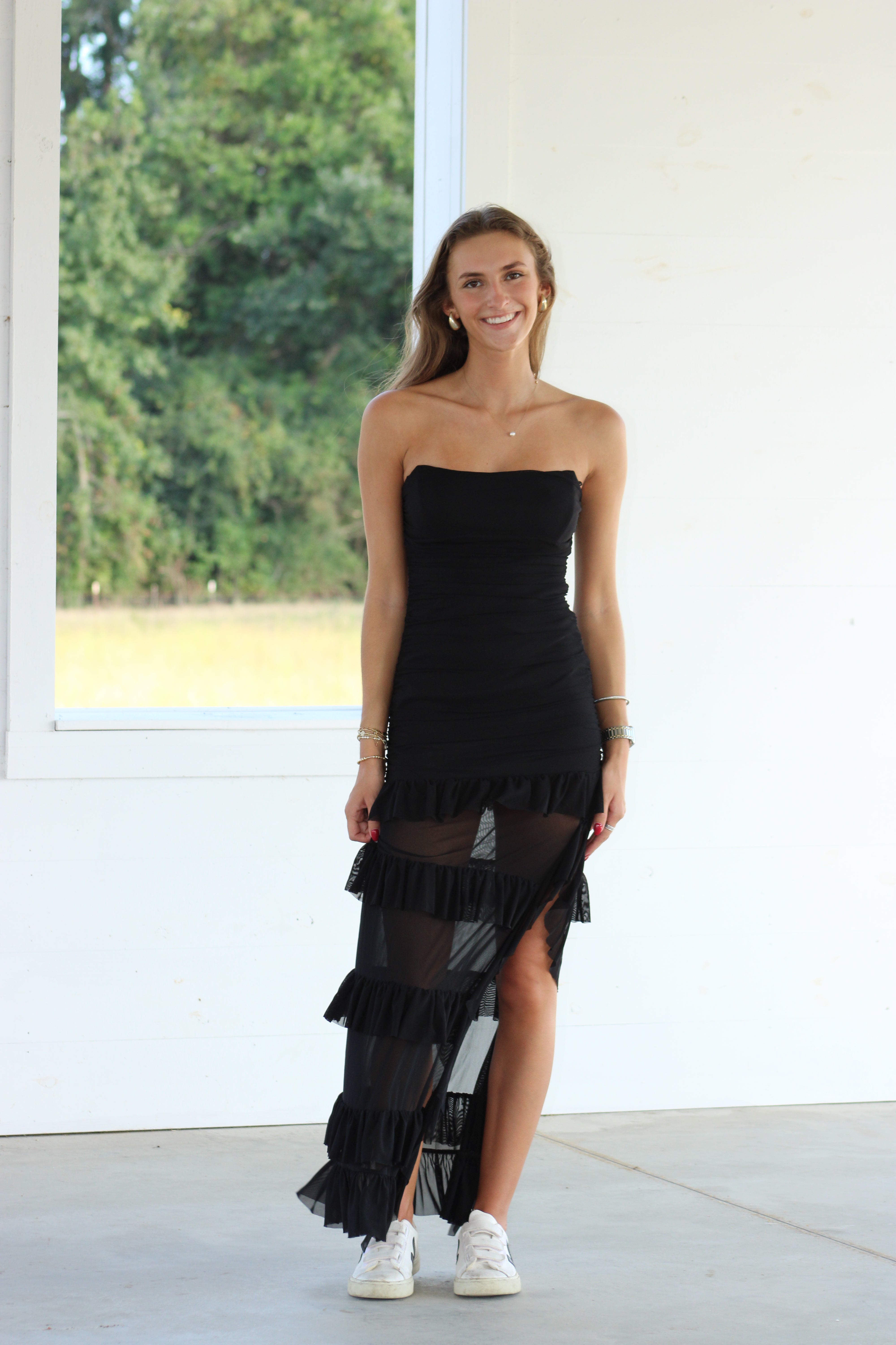 Take Me Downtown Maxi Dress - Black