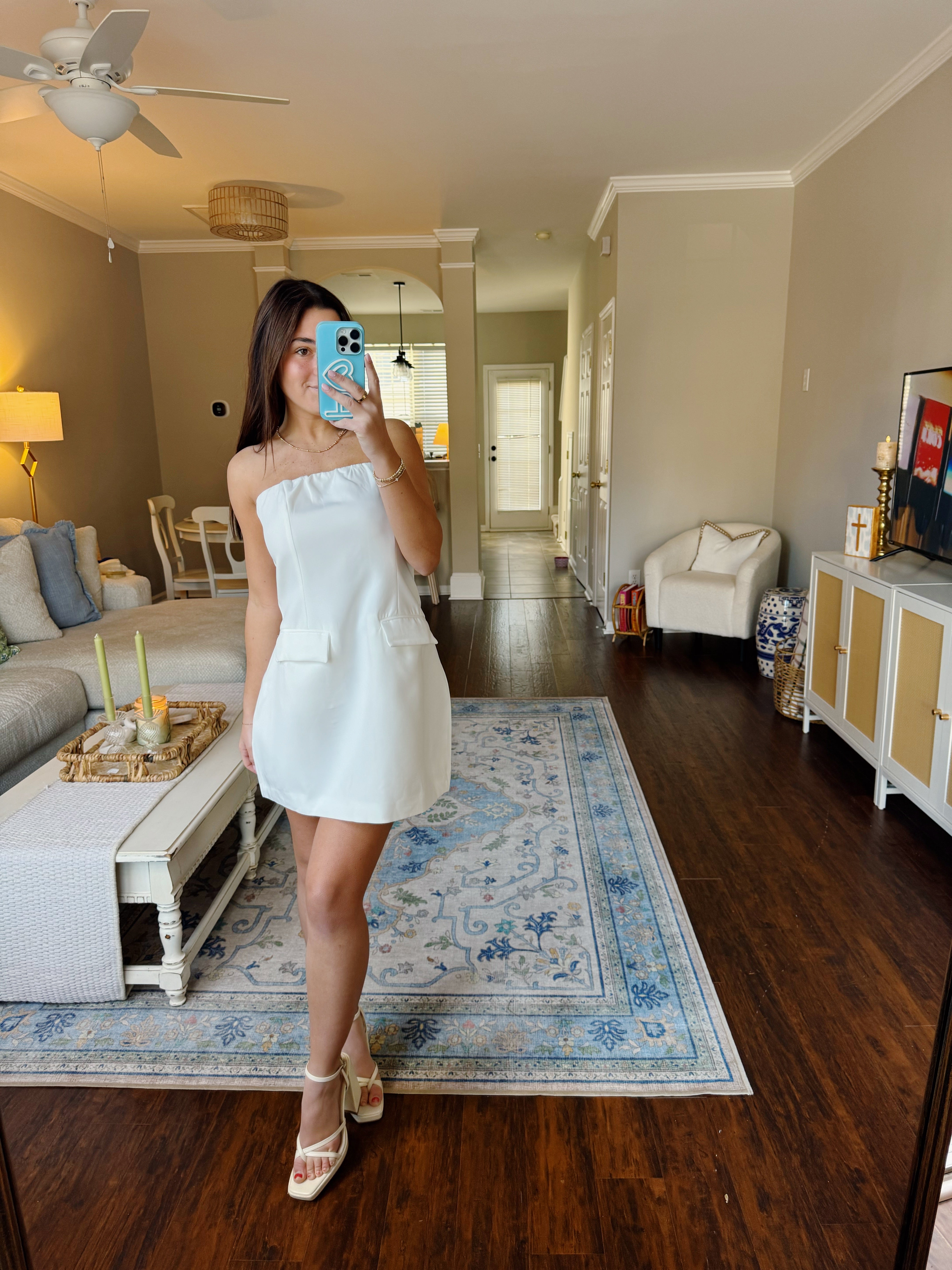 Just Say So Mini Dress - White