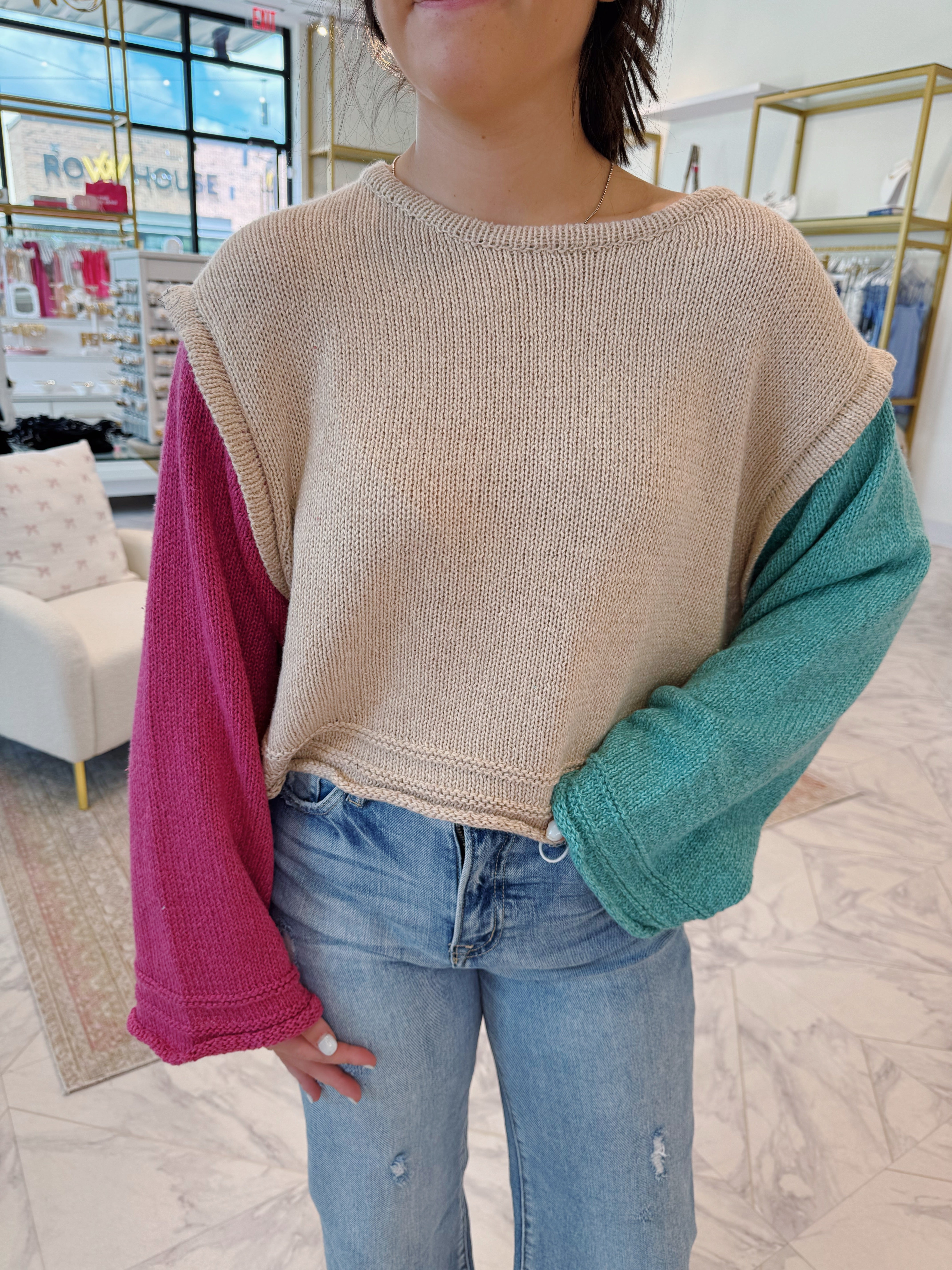 Trina Sweater - Tan Multi