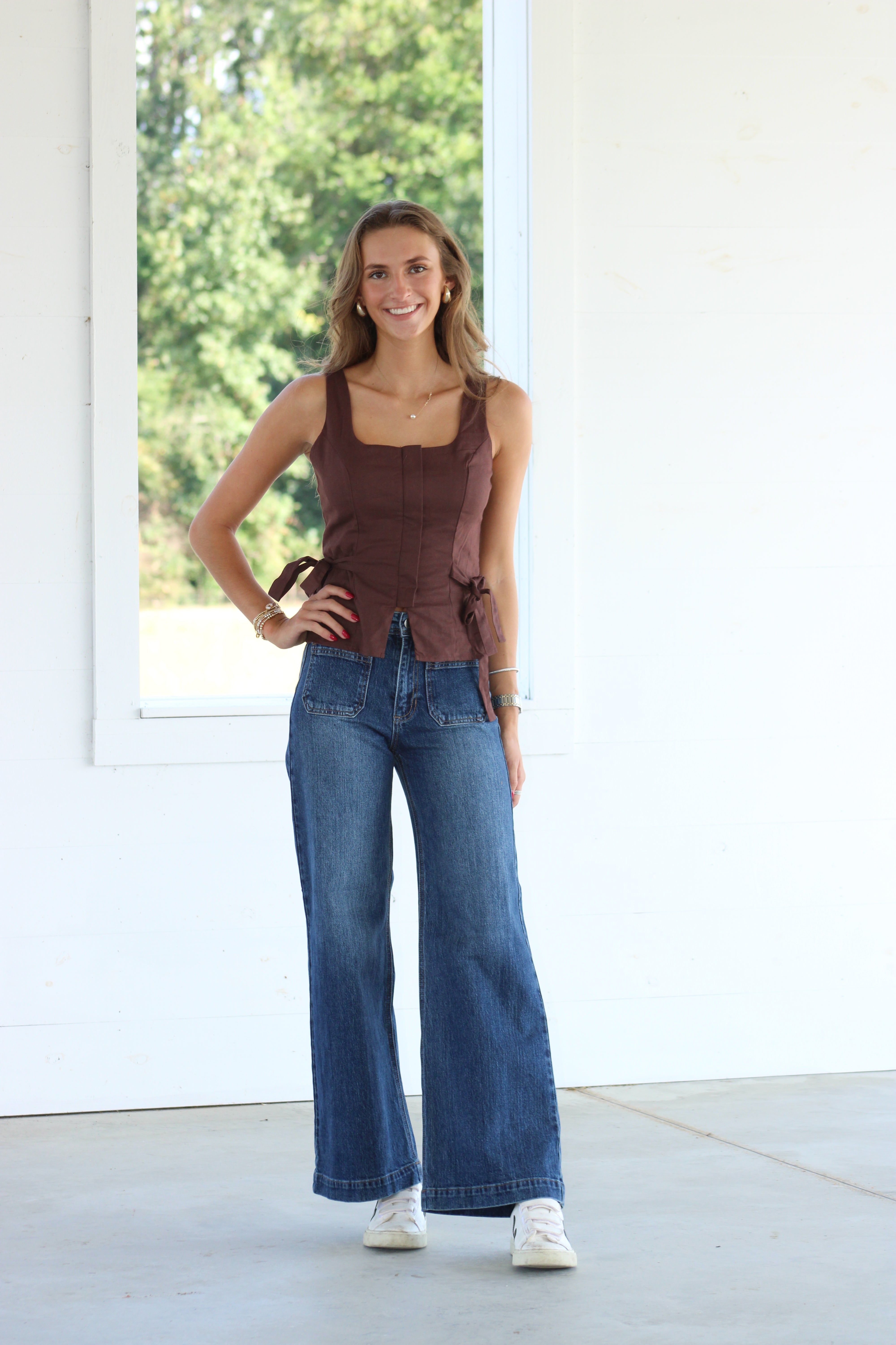 Molly Micro Pocket Wide Leg Denim