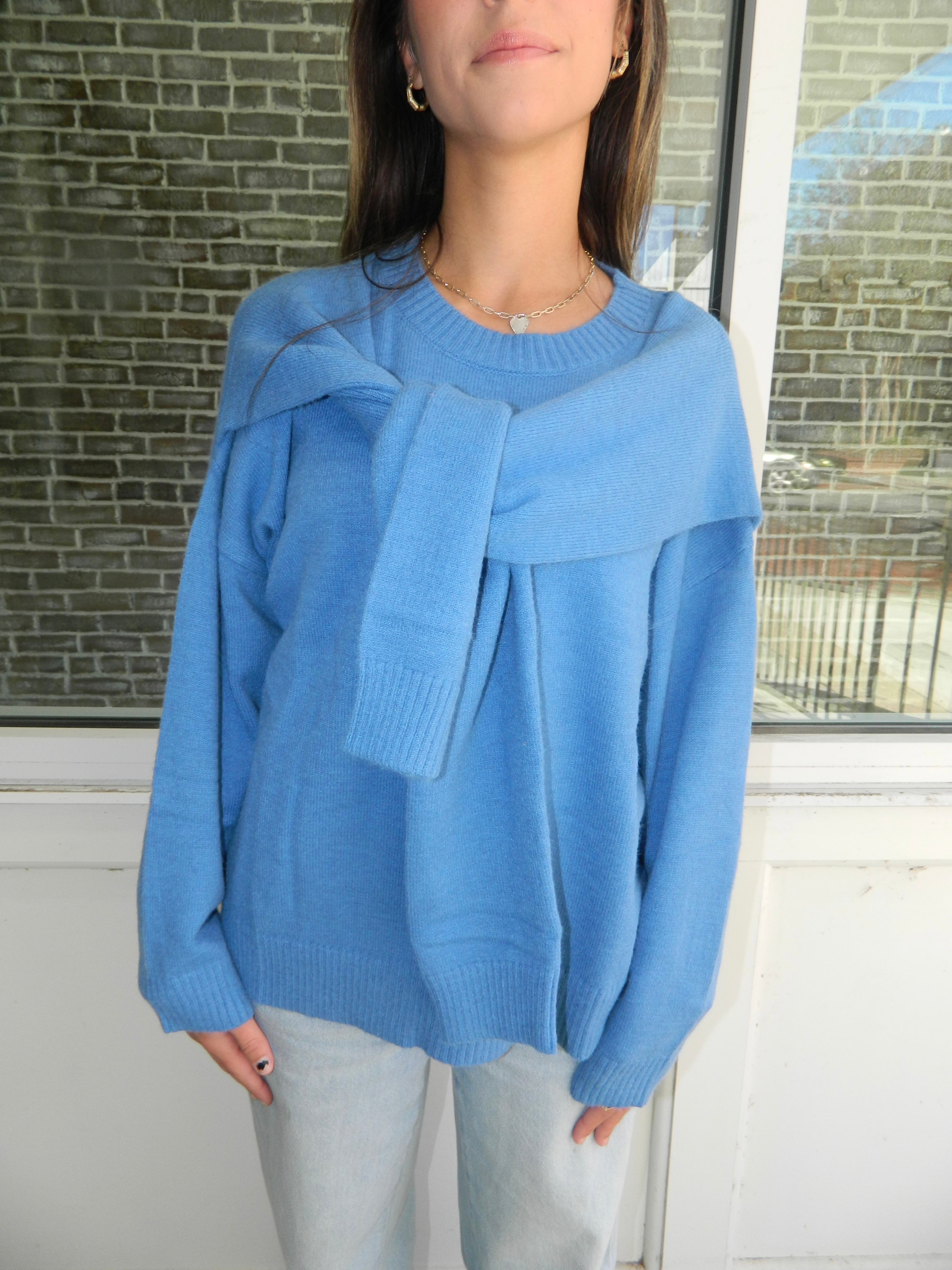 Josie Oversized Sweater - Blue