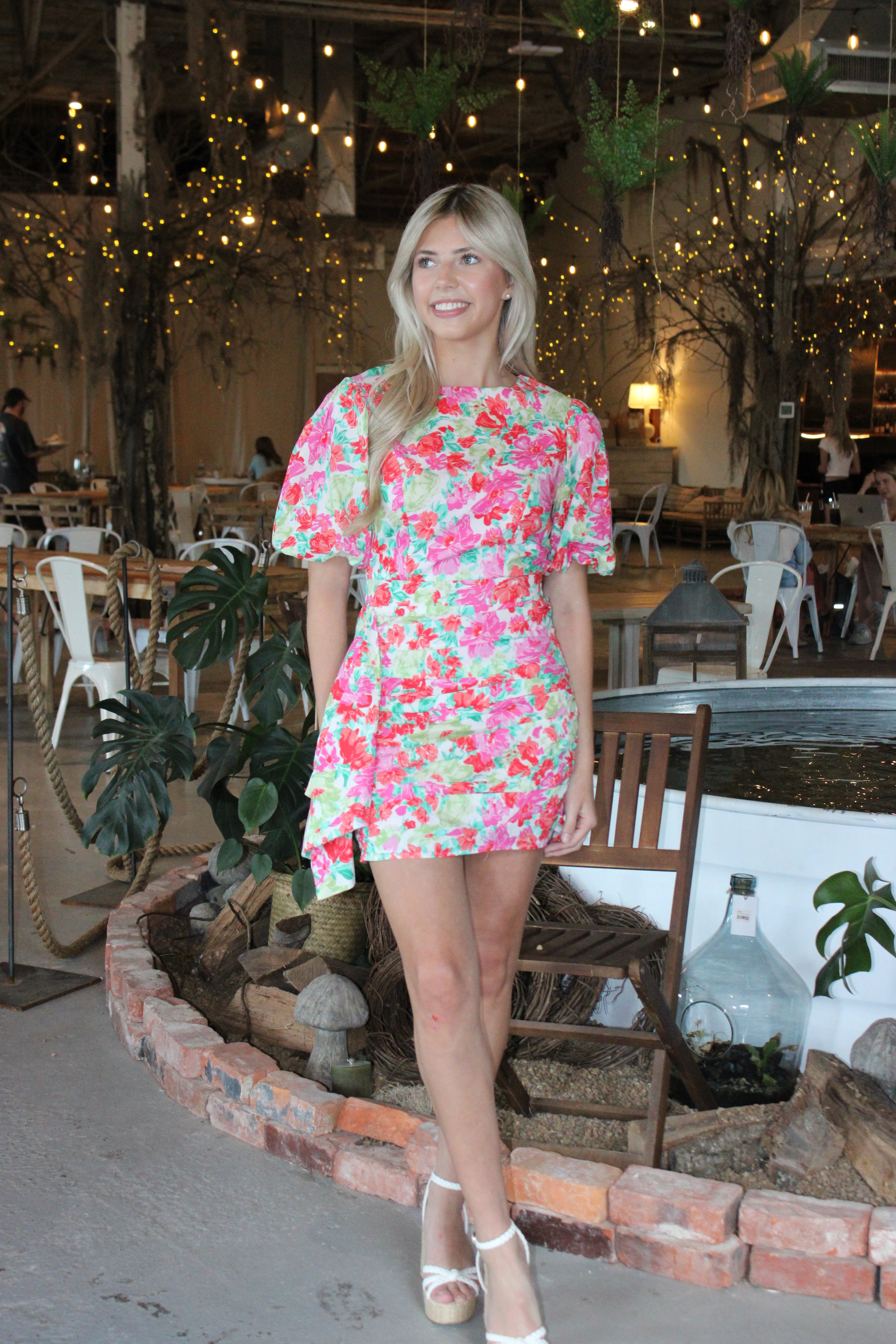 Olivia Mini Dress - Pink Multi