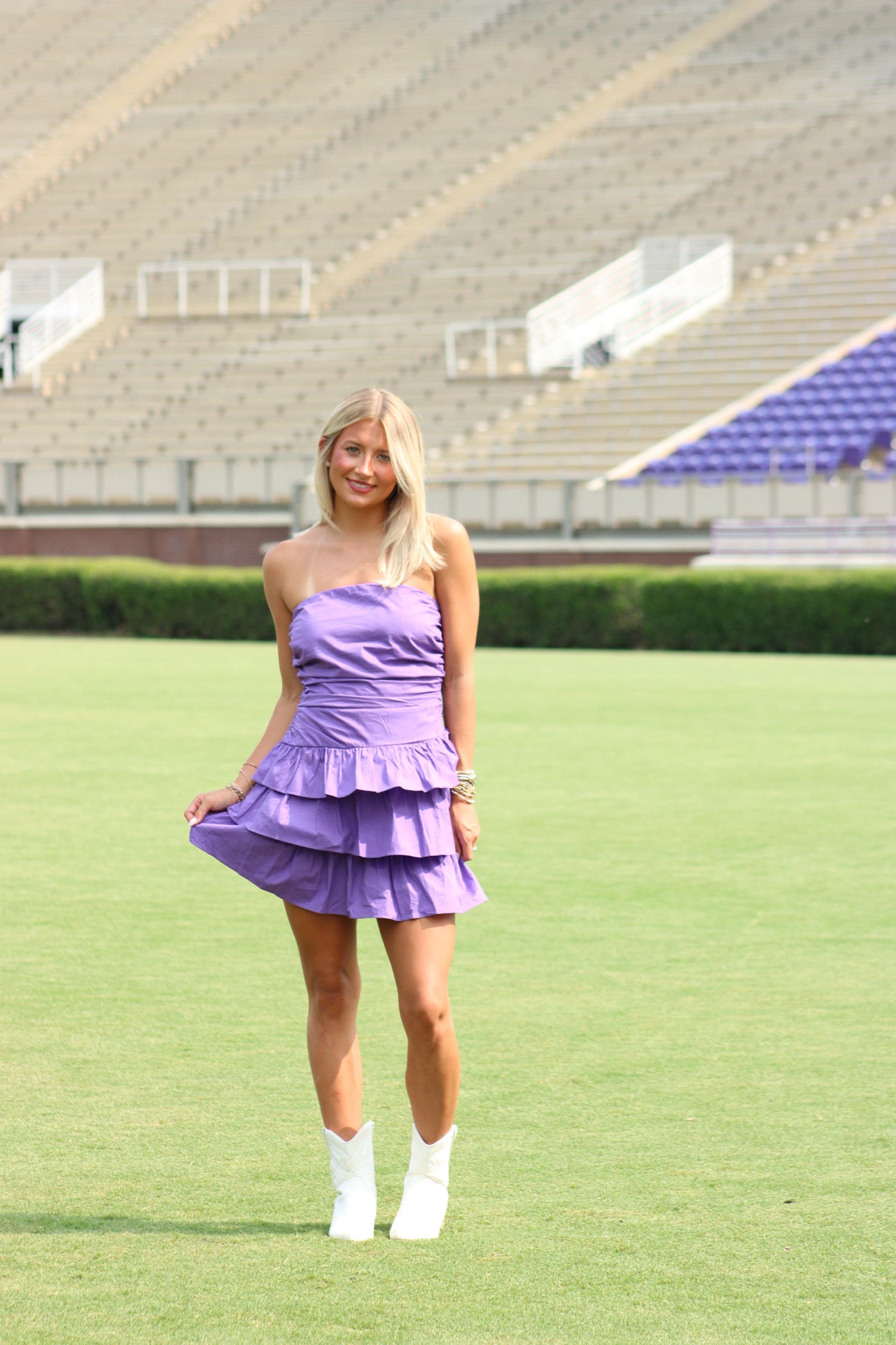 Here For The Win Mini Dress - Purple