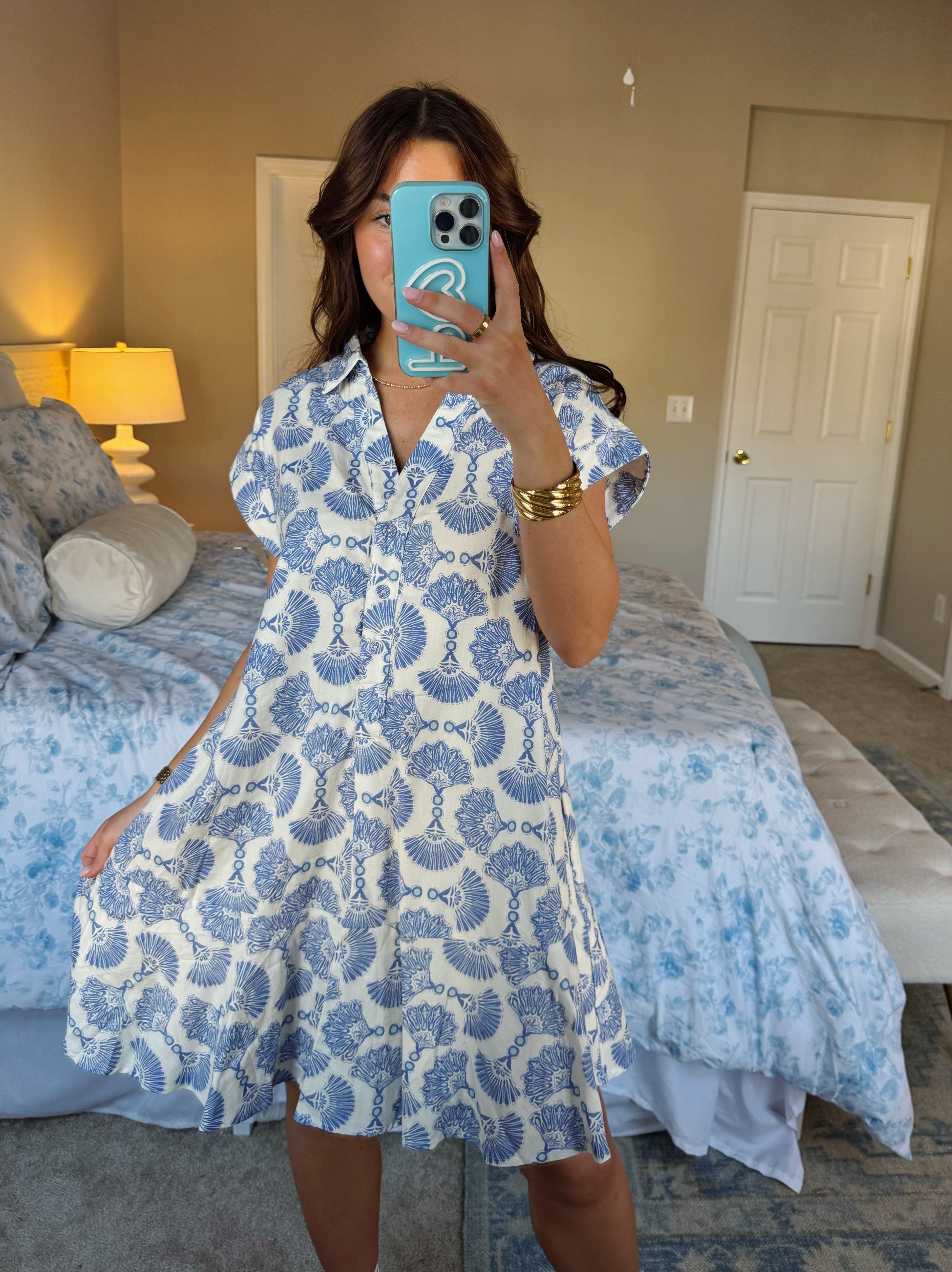 Meet Me By The Shore Dress - Blue