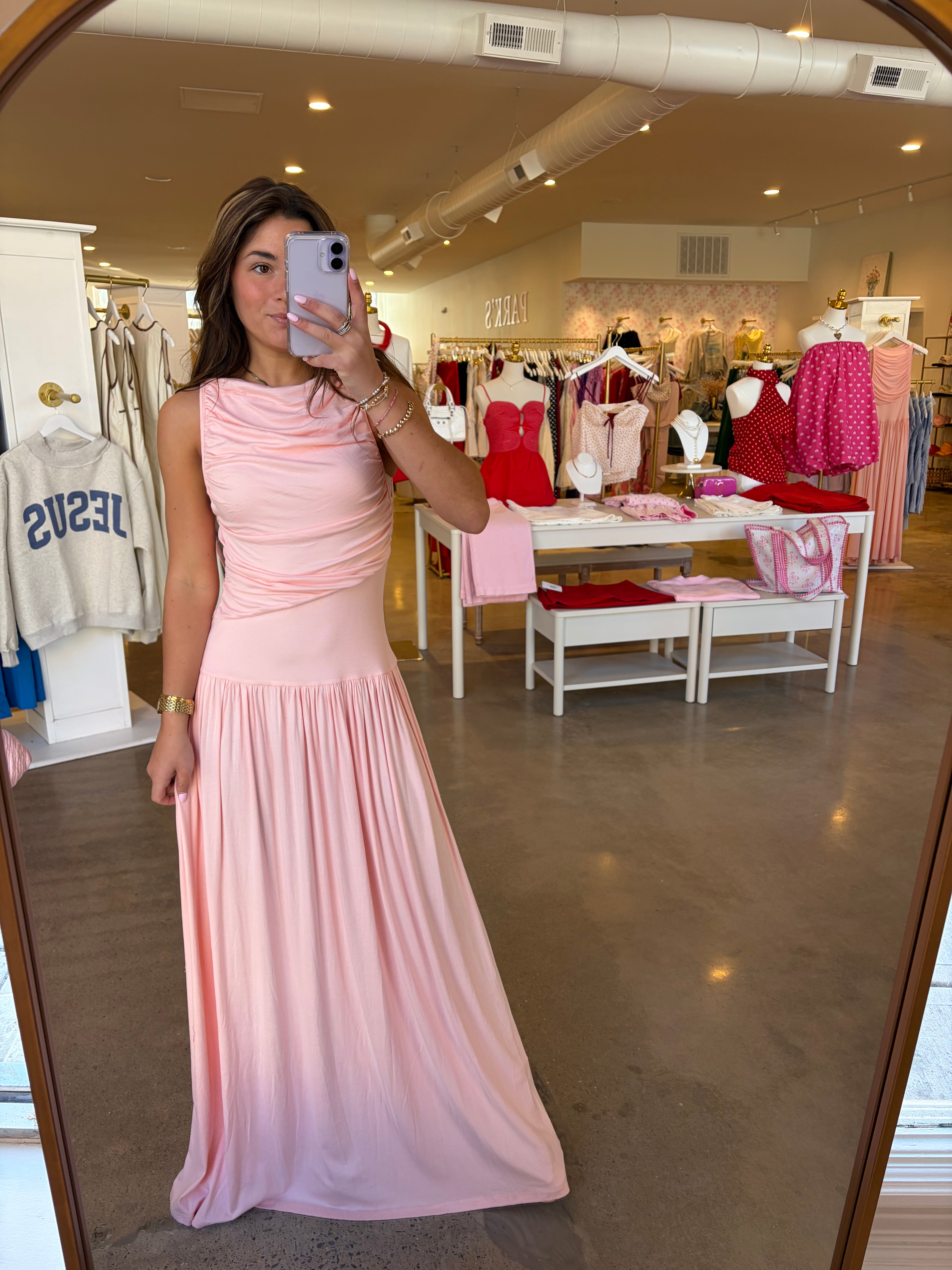 All At Once Maxi Dress - Pink
