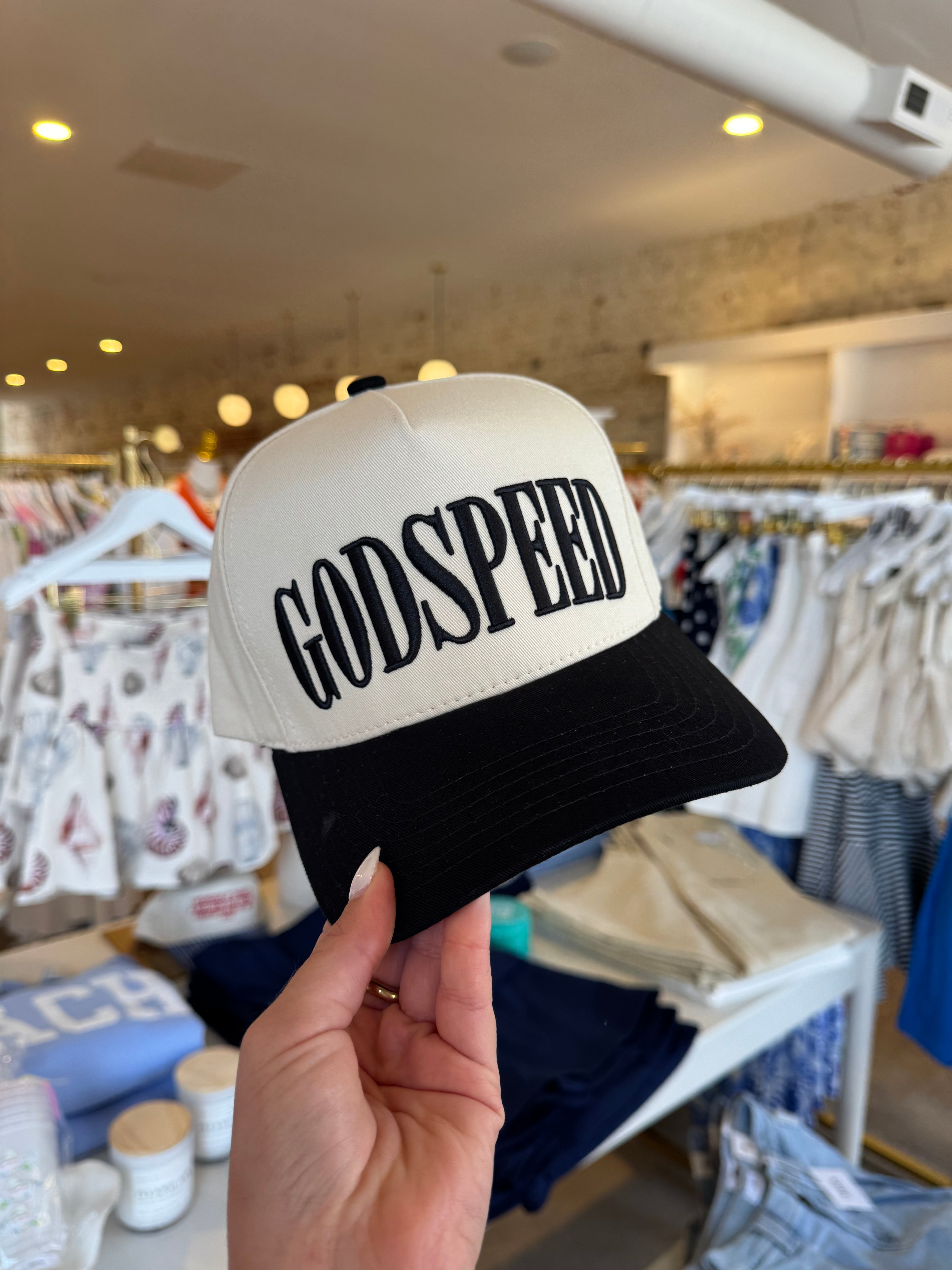 Godspeed Embroidered Trucker Hat - Black