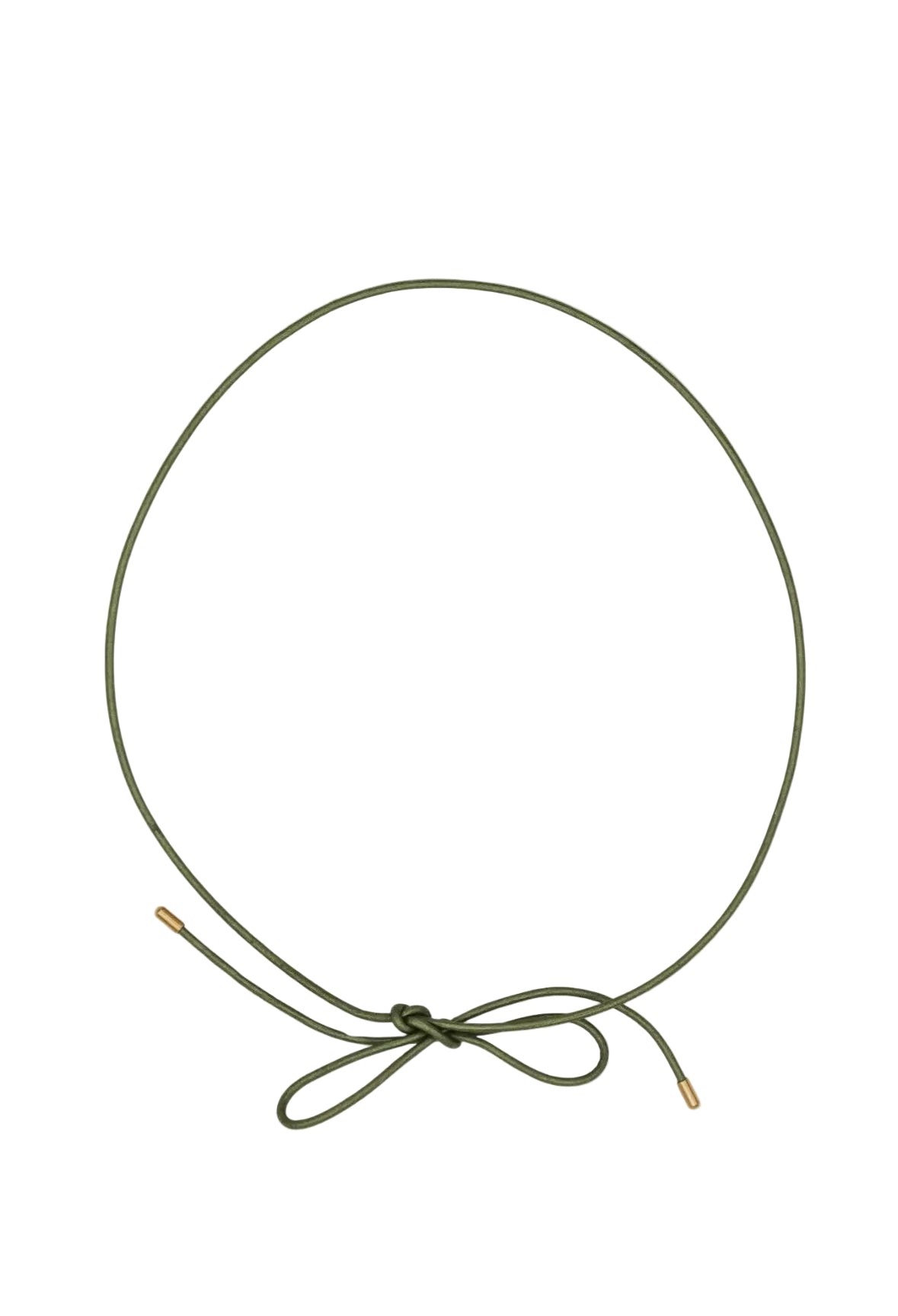 Leather Cord Necklace - Olive