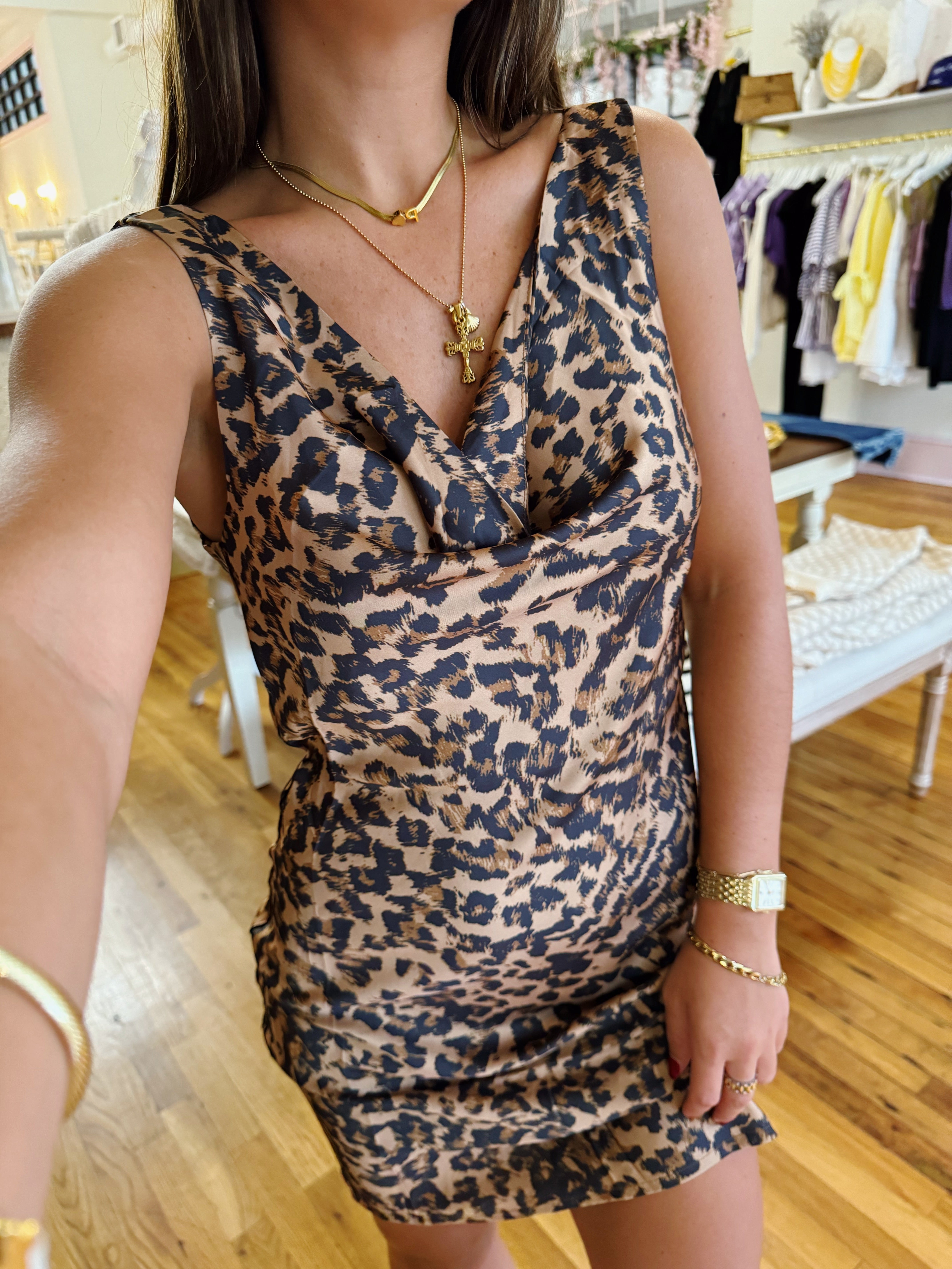 Hide Away Leopard Dress