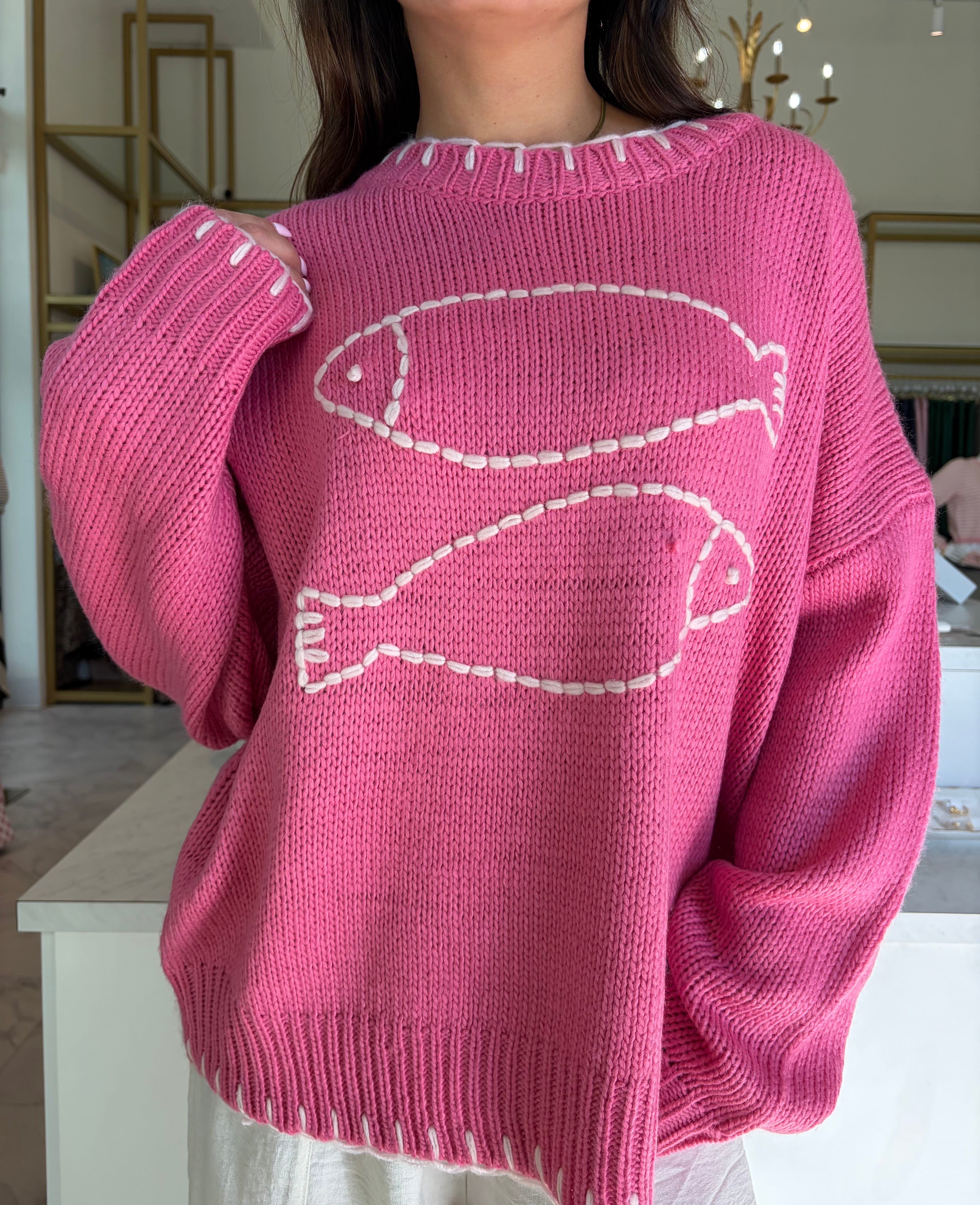 Lakeside Sweater - Pink