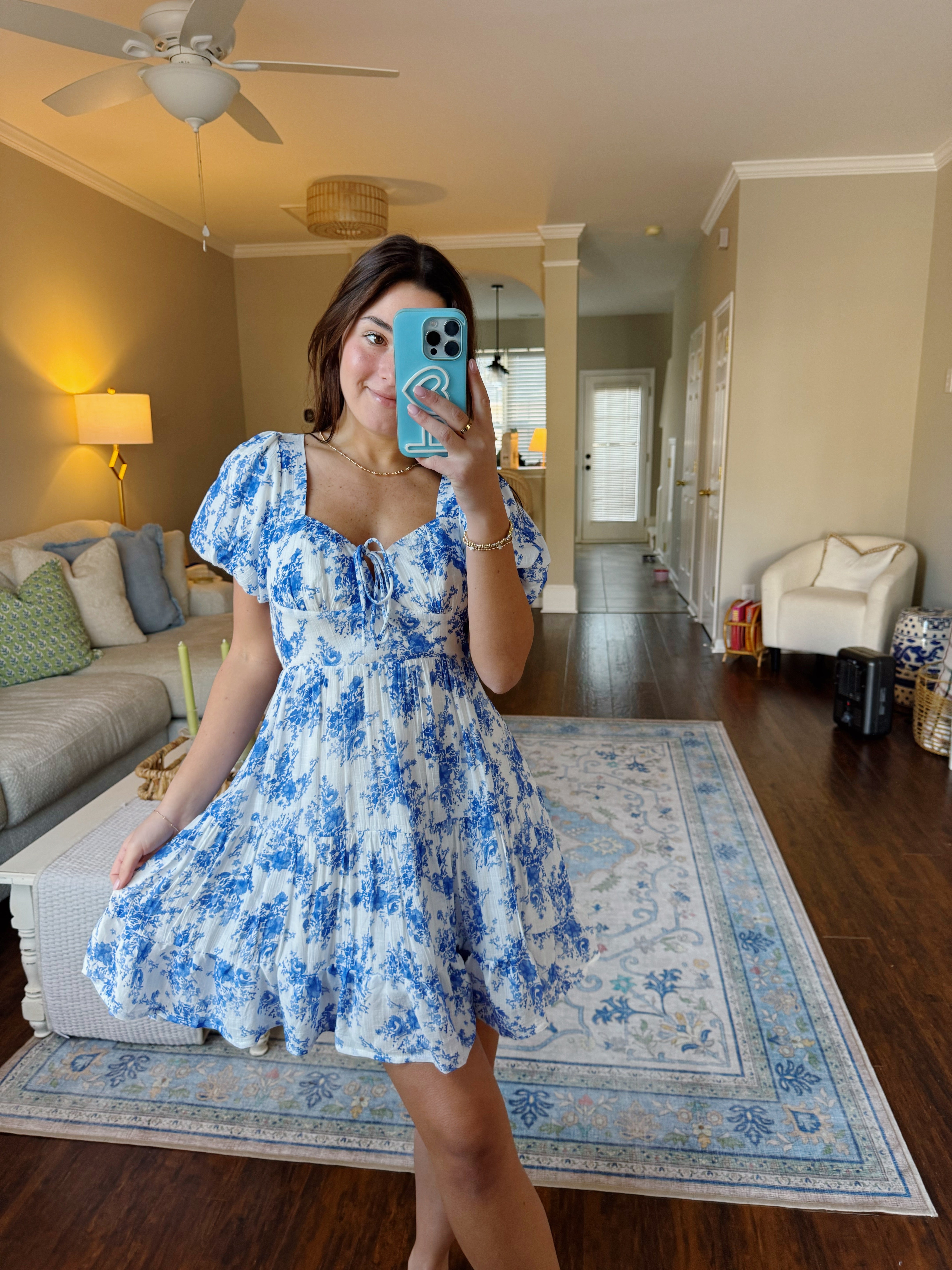 Sadie Dress - Blue Floral