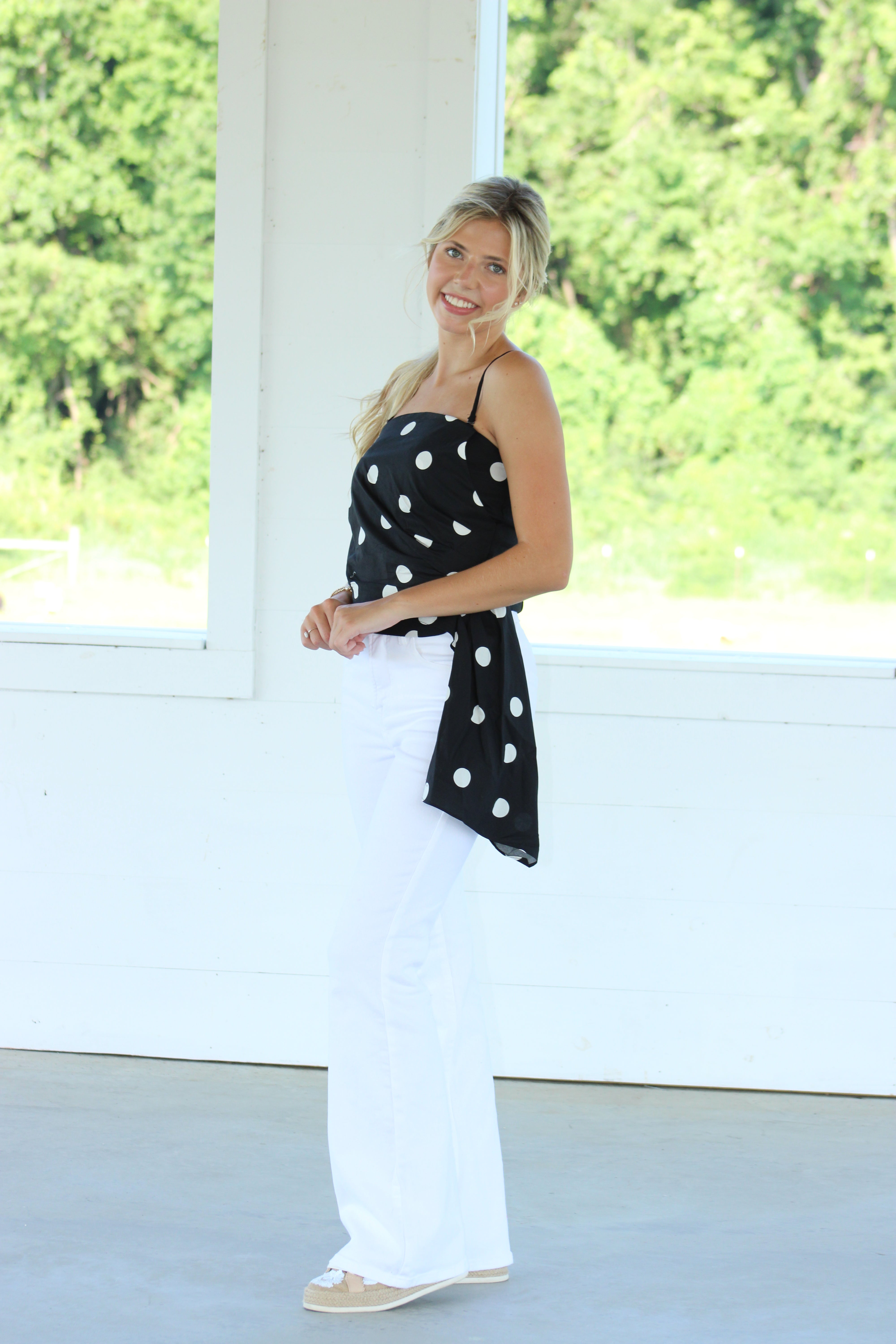 Call Me Later Top - Polka Dot