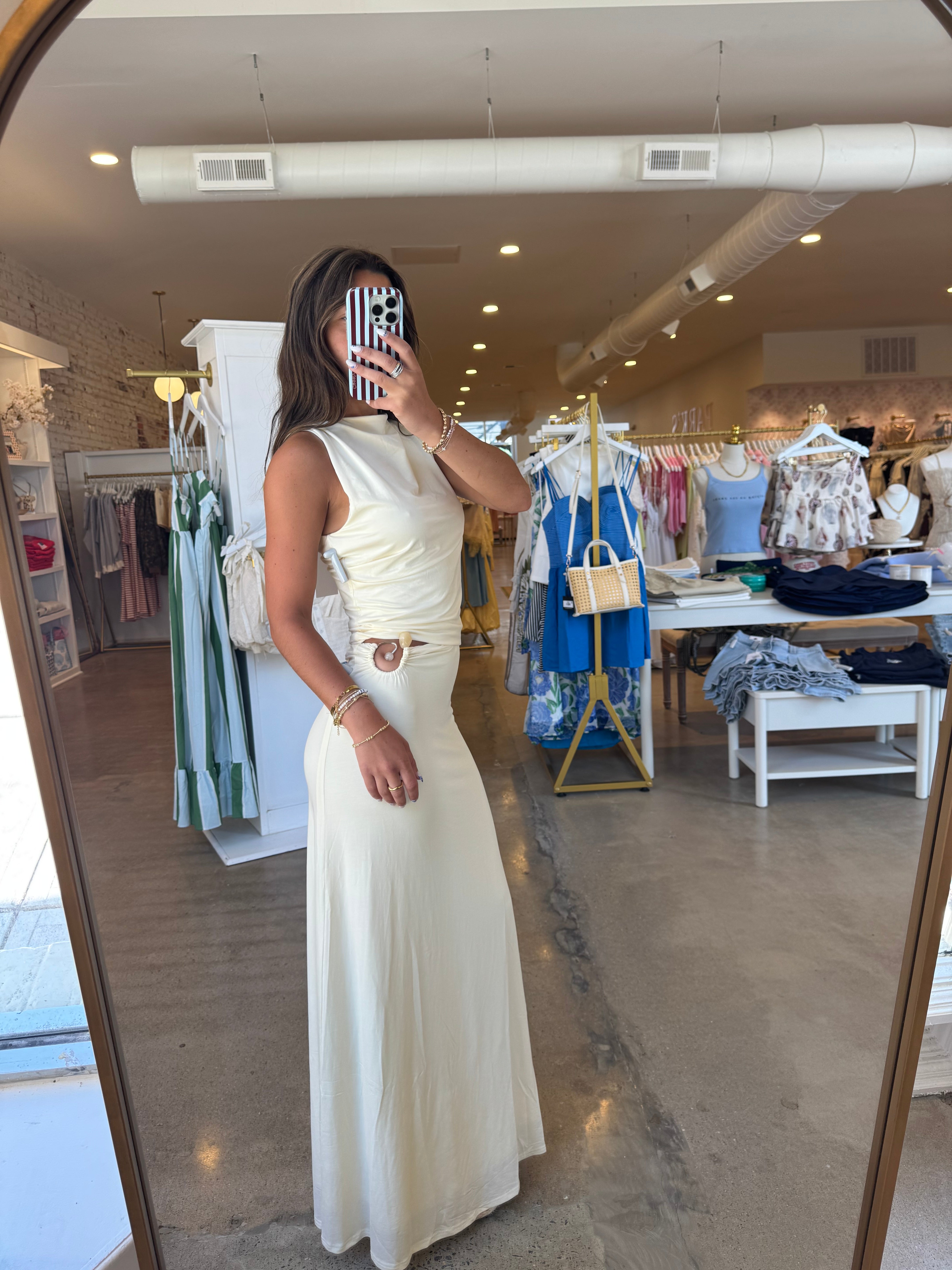 Celest Top & Maxi Skirt Set - Butter Cream