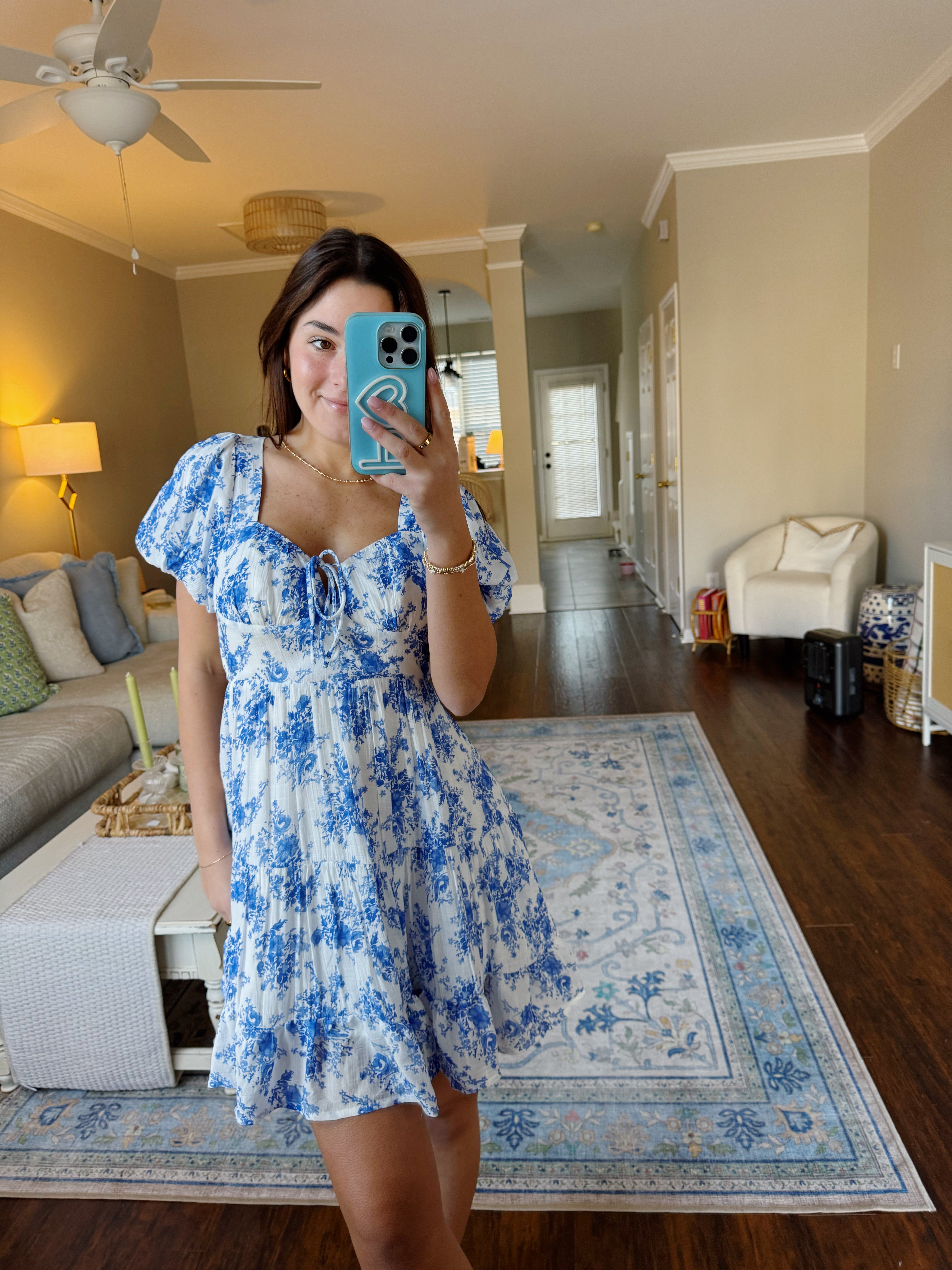 Sadie Dress - Blue Floral