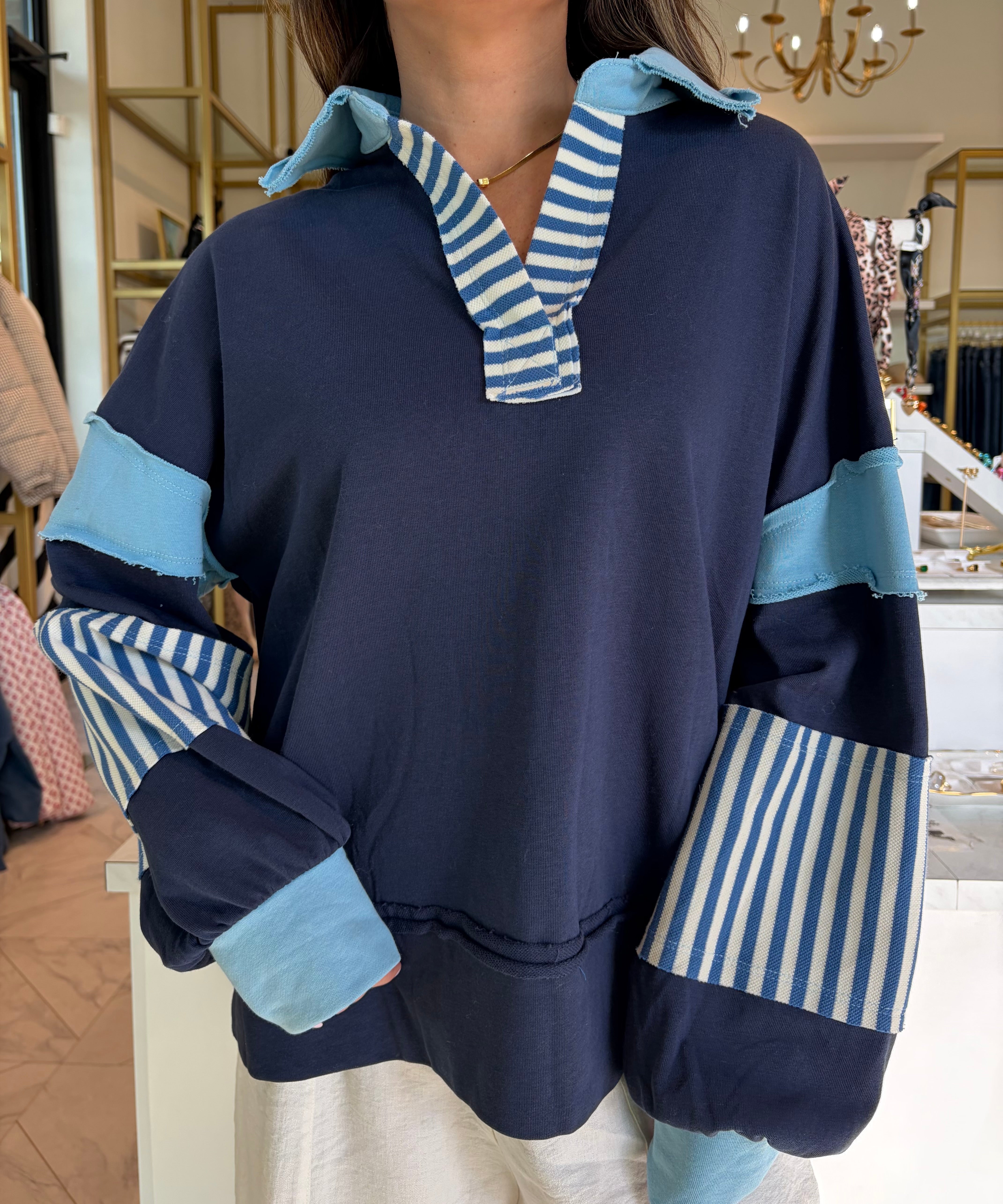 Cozy On Up Sweatshirt - Navy