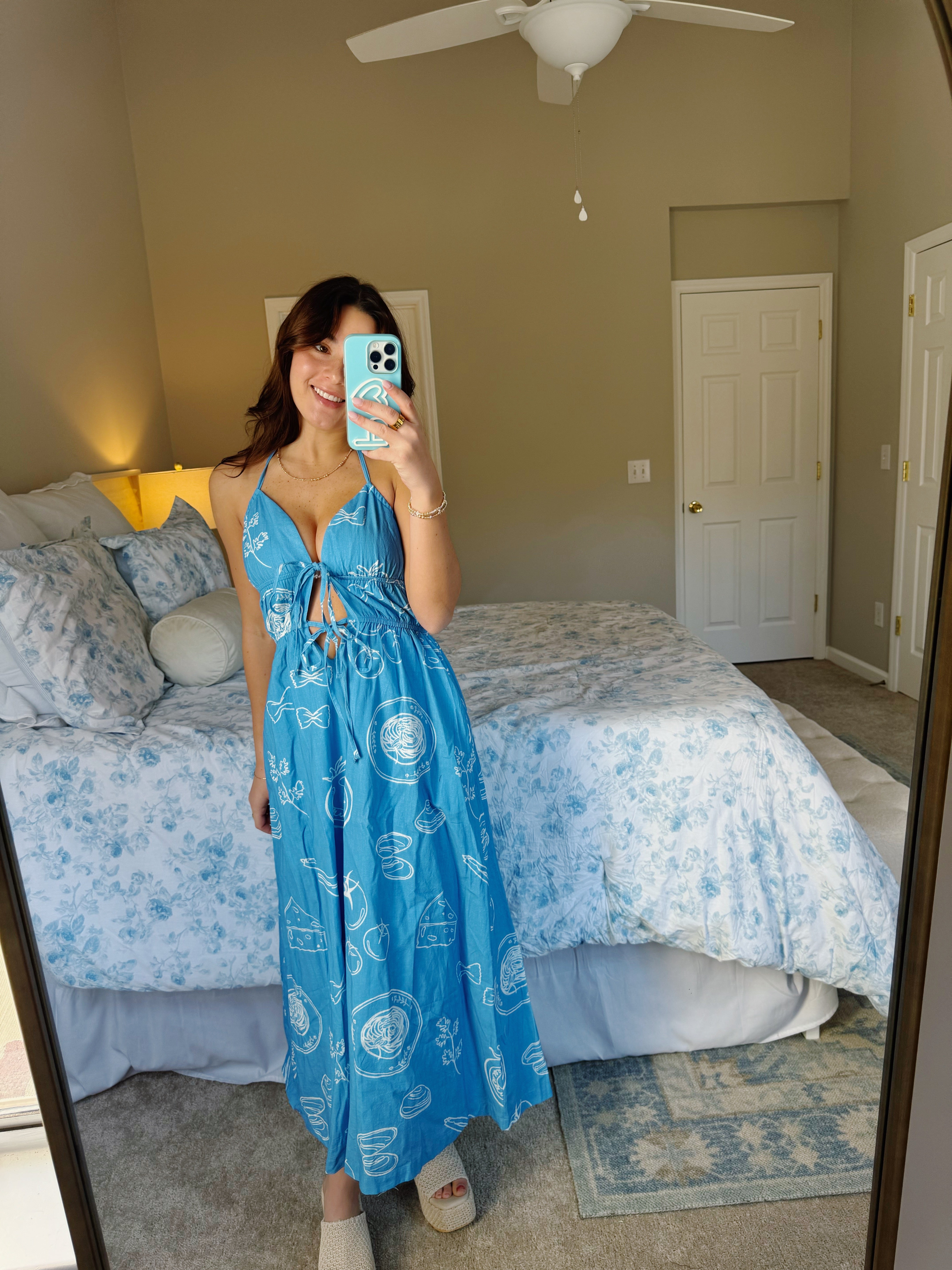 Summer Romance Maxi Dress - Capri Blue