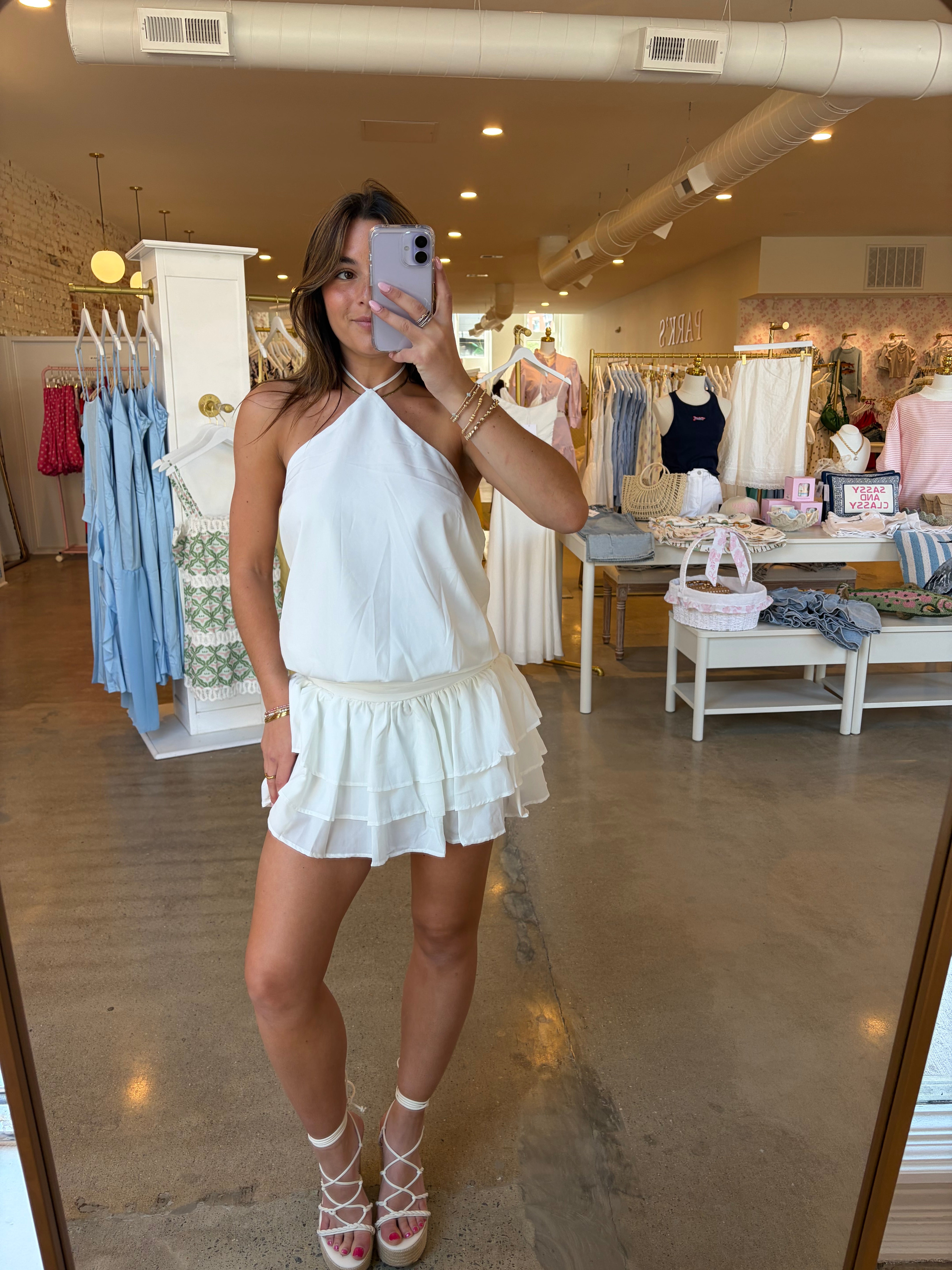 Better Days Mini Dress - White