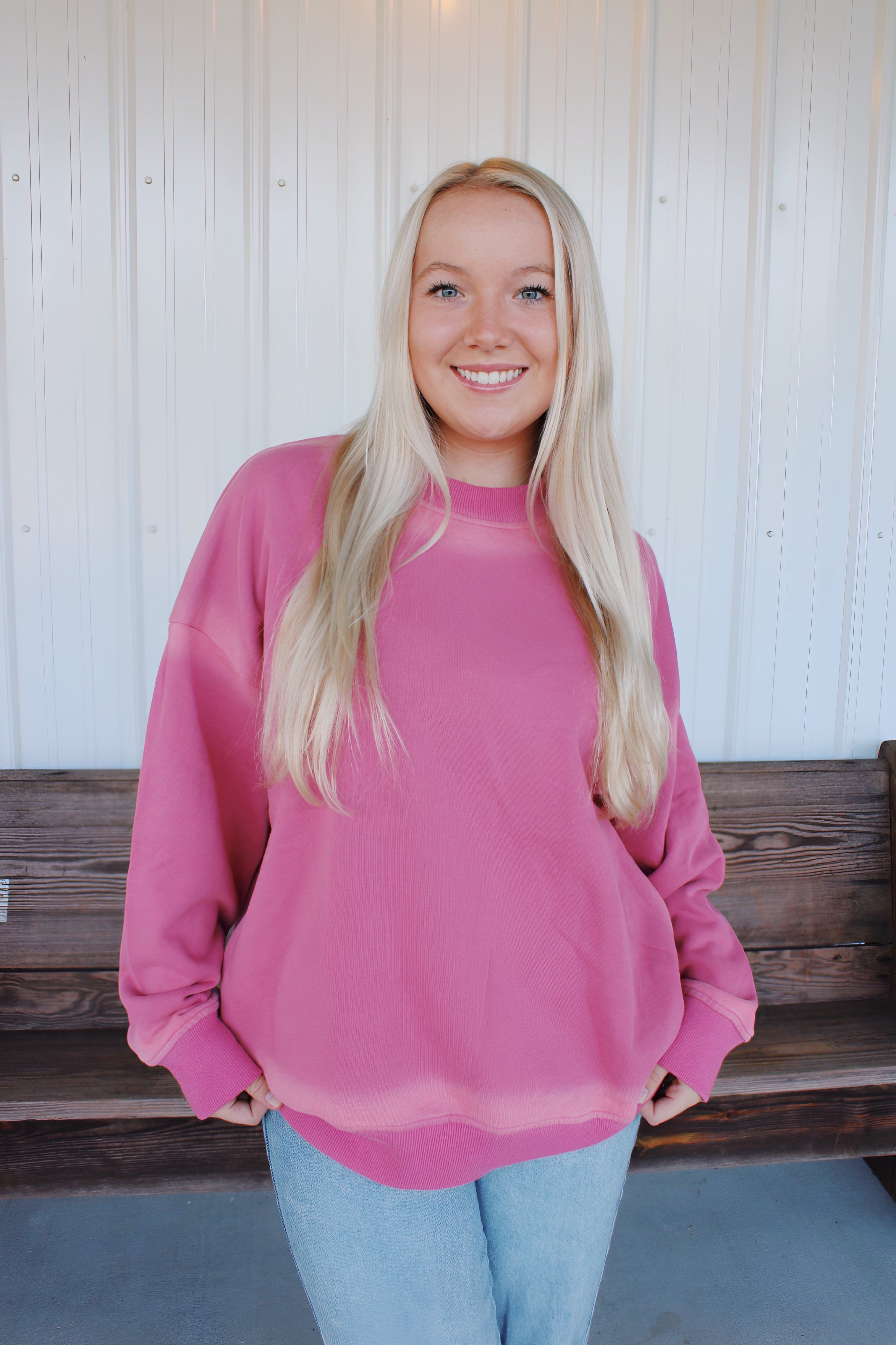 Karma Oversized Sweatshirt - Pink