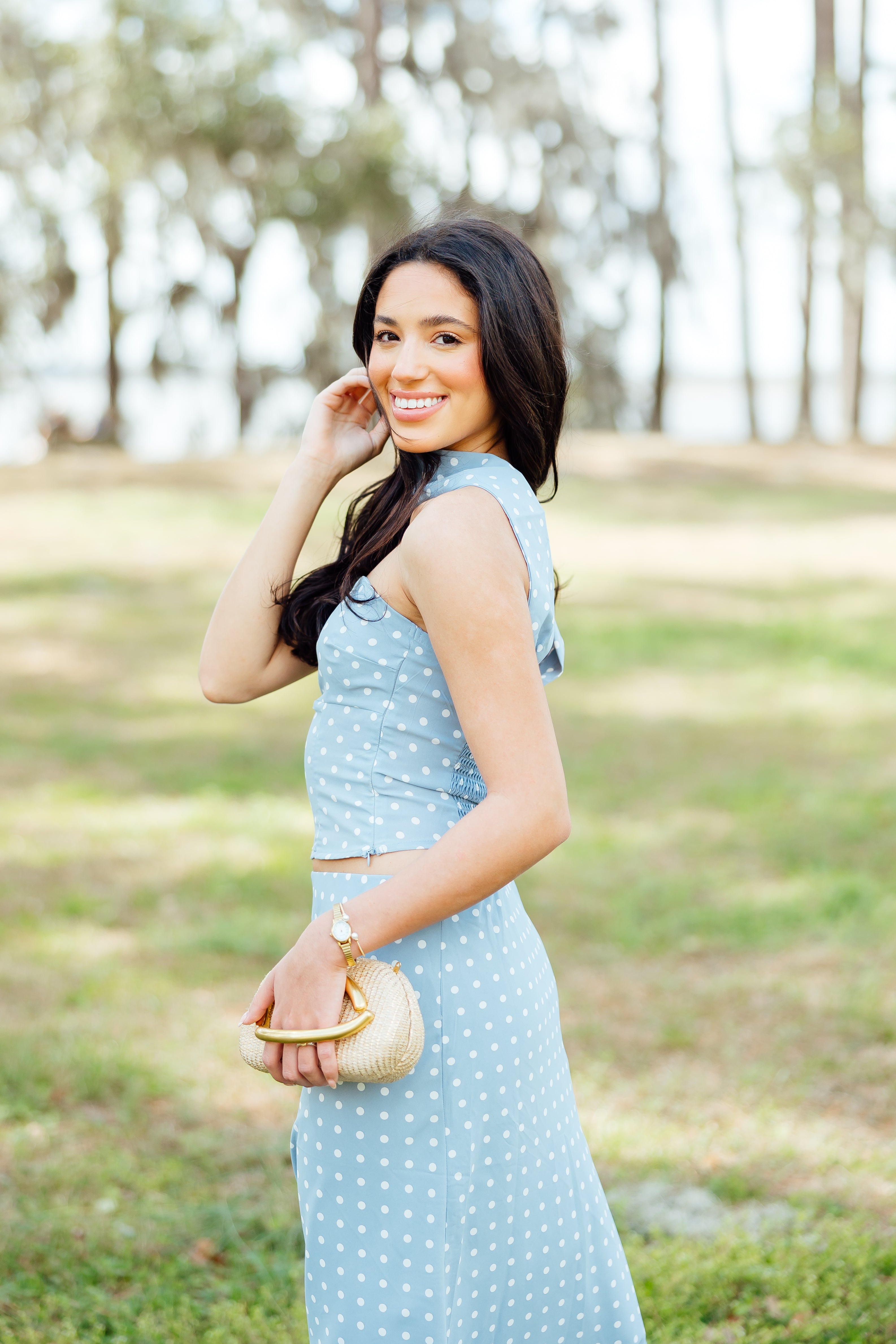 Love At Last Midi Skirt & Top Set - Blue