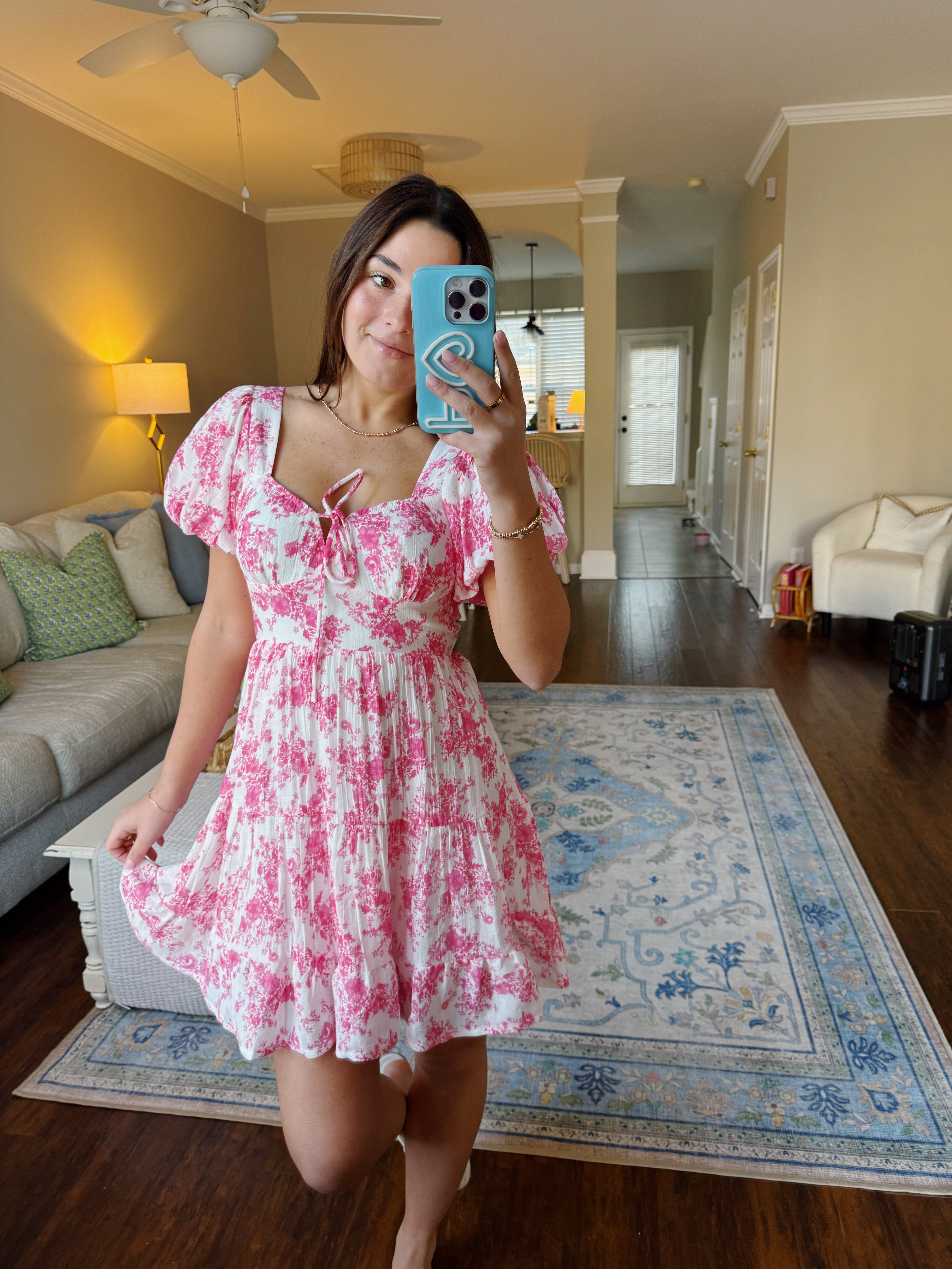 Sadie Dress - Pink Floral